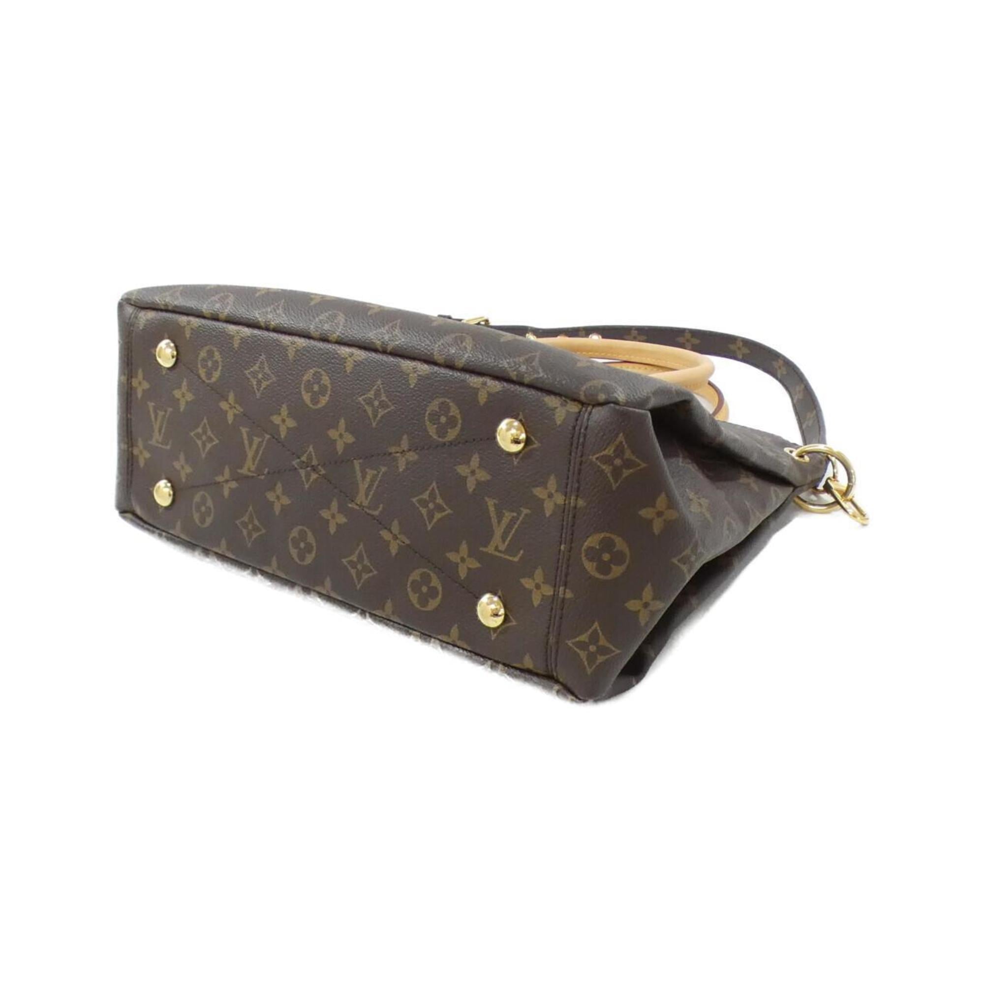 Louis Vuitton Marron Saffron Coated Canvas Leather Handbag (Pre-Owned)