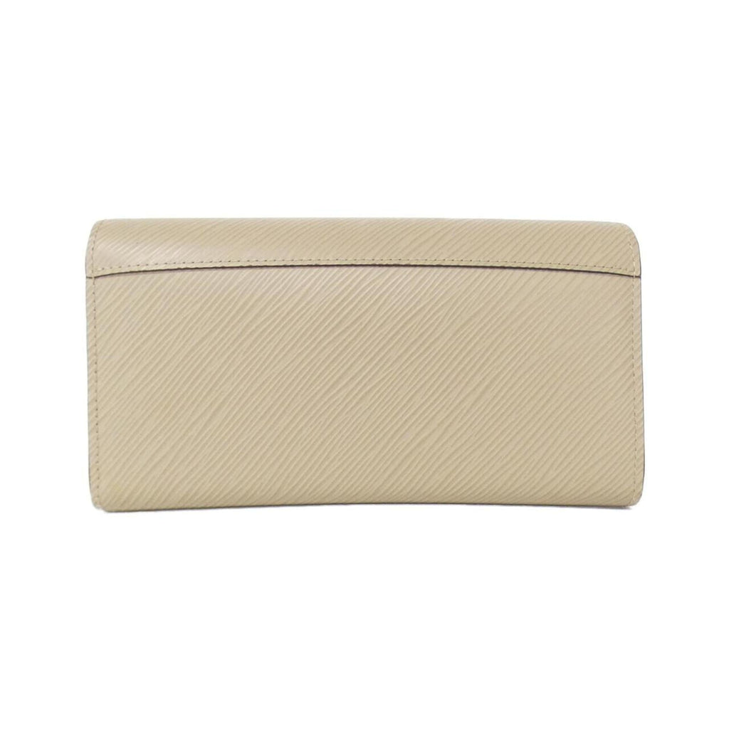 Louis Vuitton Beige Leather Long Wallet (Bi-Fold) (Pre-Owned)