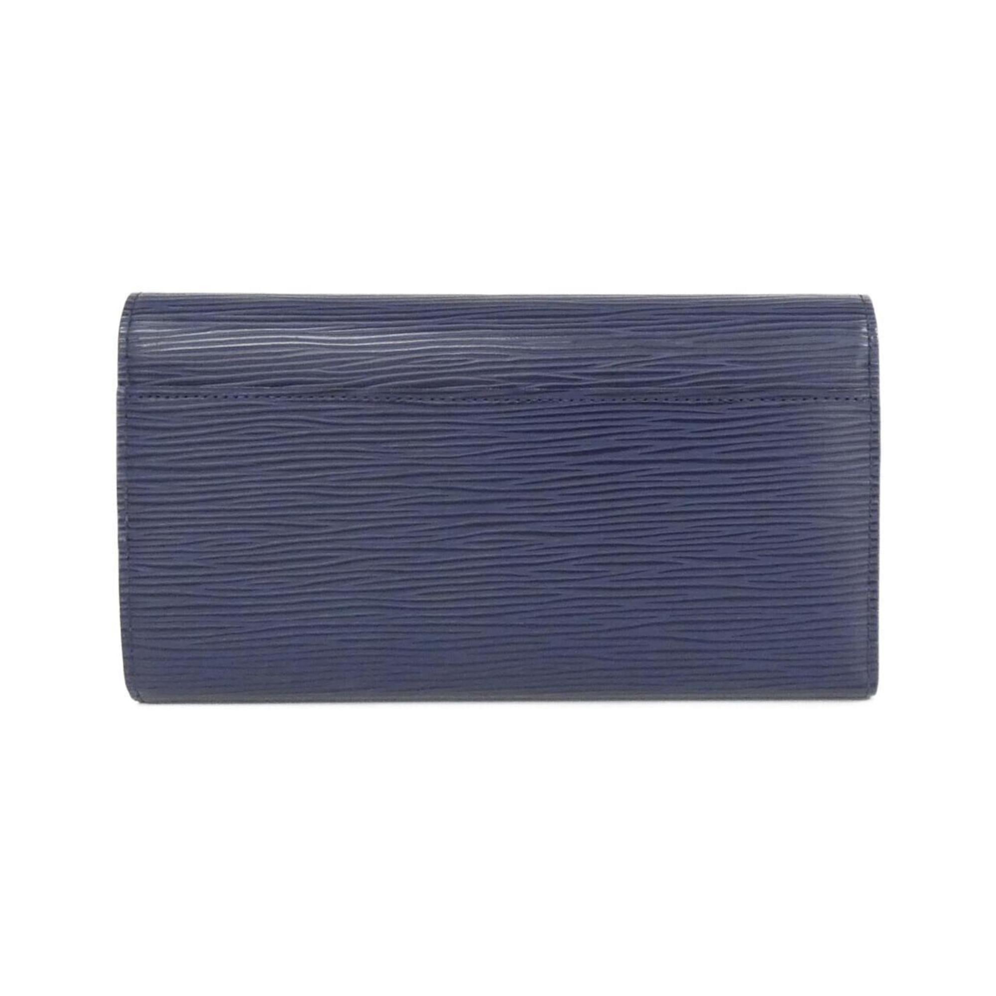 Louis Vuitton Indigo Leather Long Wallet (Bi-Fold) (Pre-Owned)