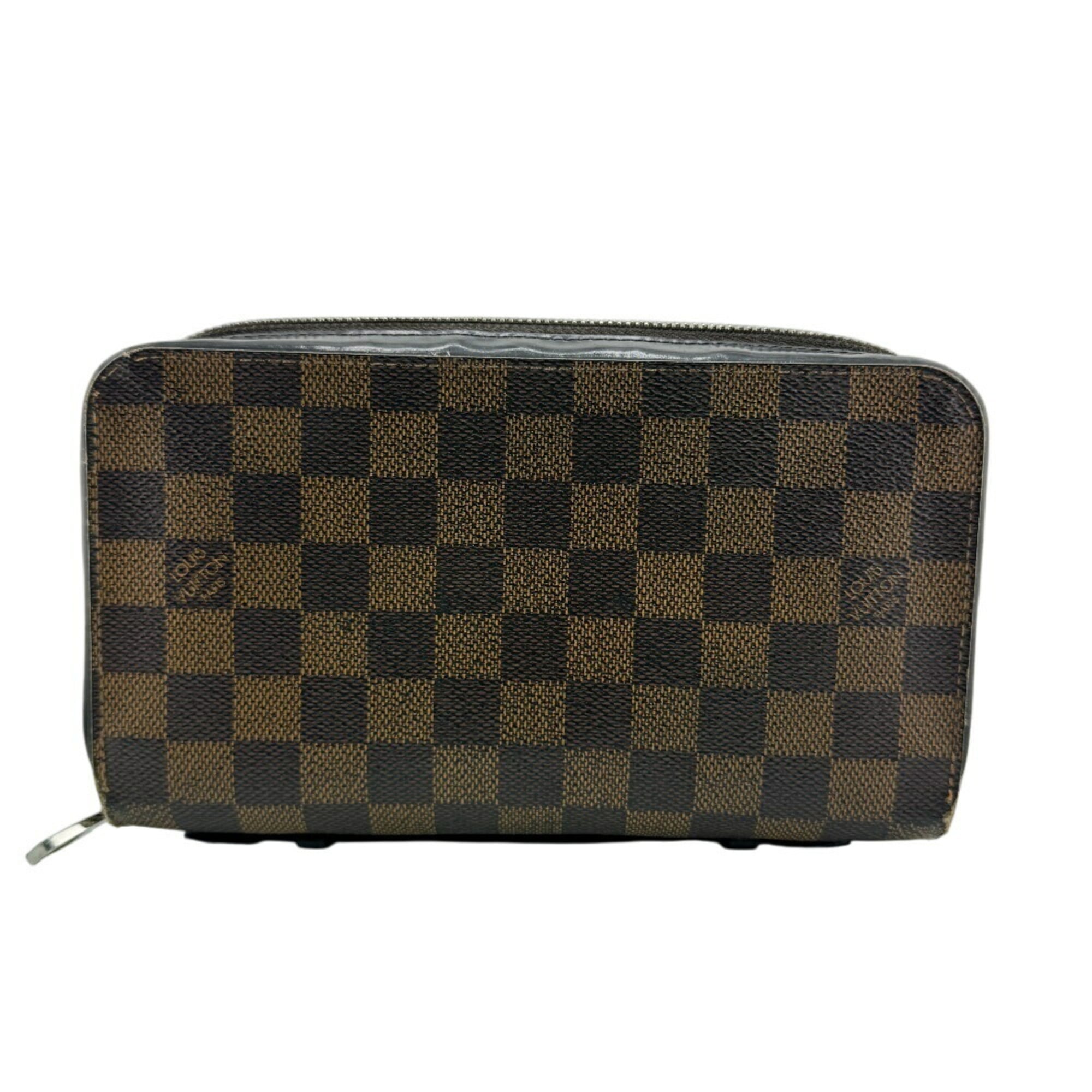 Louis Vuitton Brown Leather Long Wallet (Bi-Fold) (Pre-Owned)