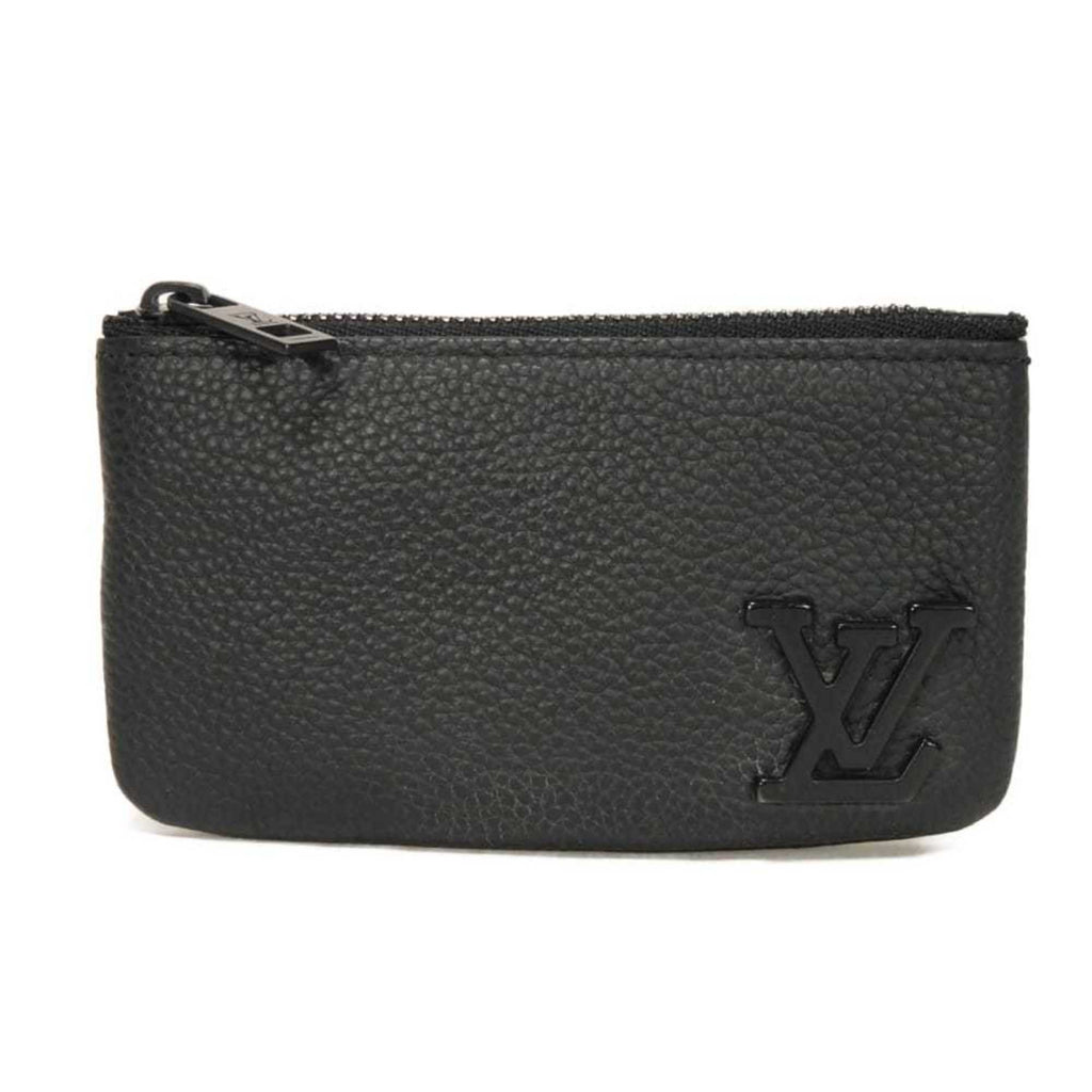 Louis Vuitton Noir Leather Coin Purse/Coin Case (Pre-Owned)