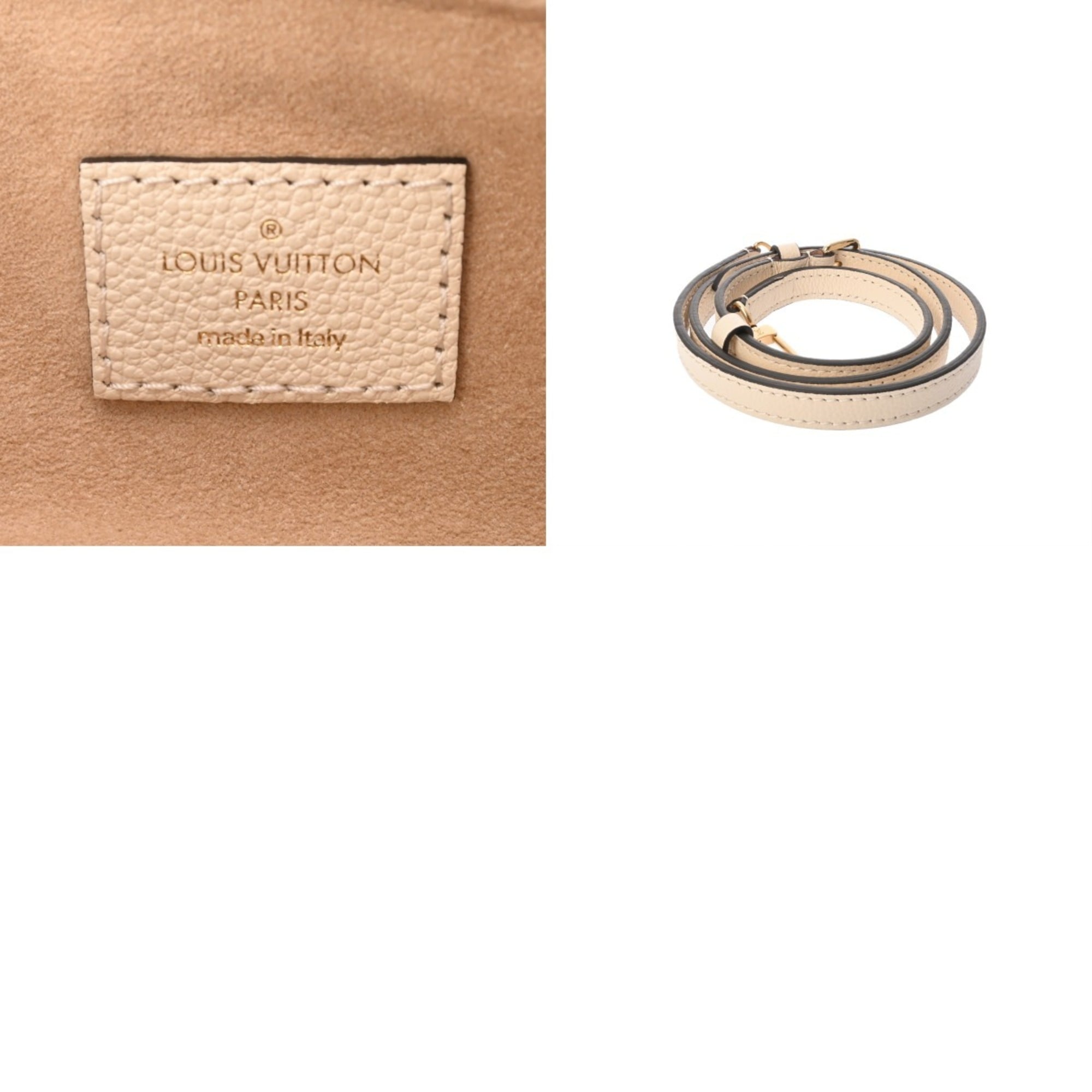 Louis Vuitton Cream Leather Shoulder Bag (Pre-Owned)