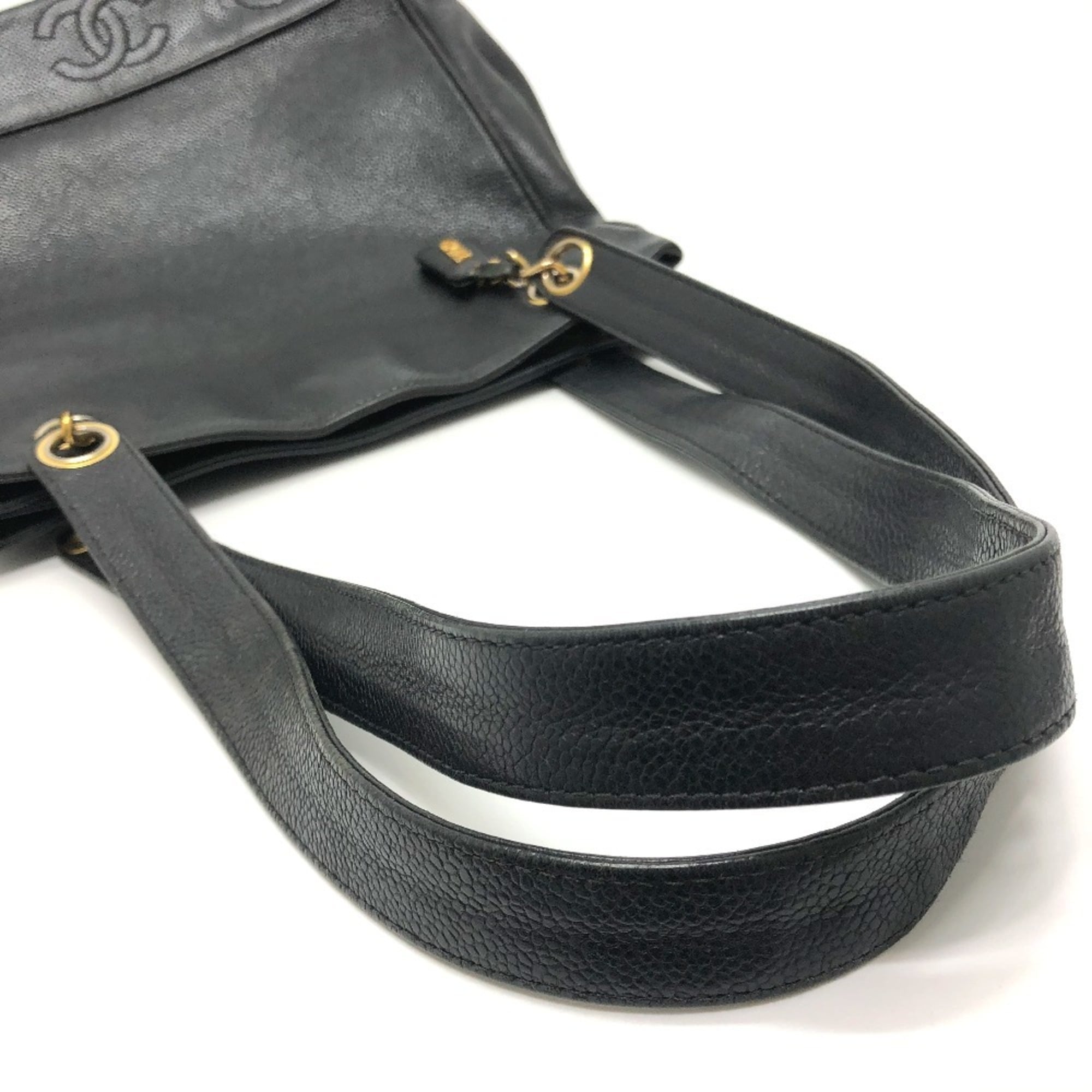 Vintage Open Chain Tote Caviar Medium