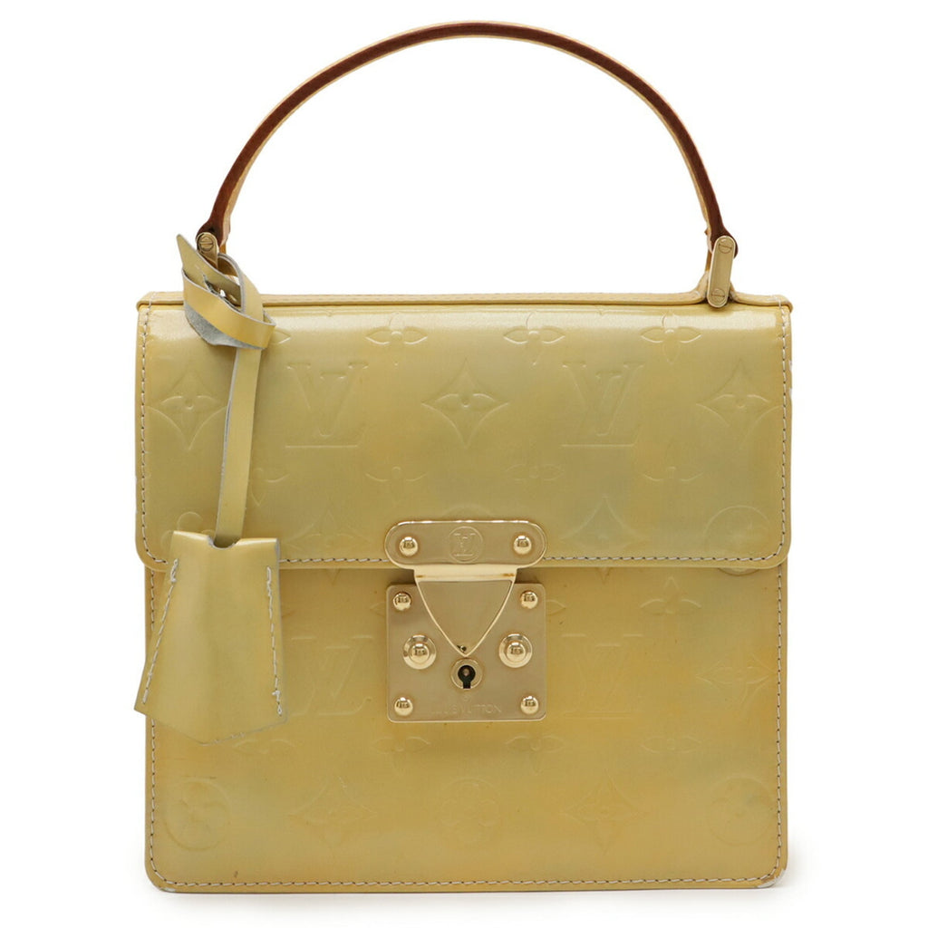 Louis Vuitton Galle Lime Yellow Monogram Vernis Handbag (Pre-Owned)