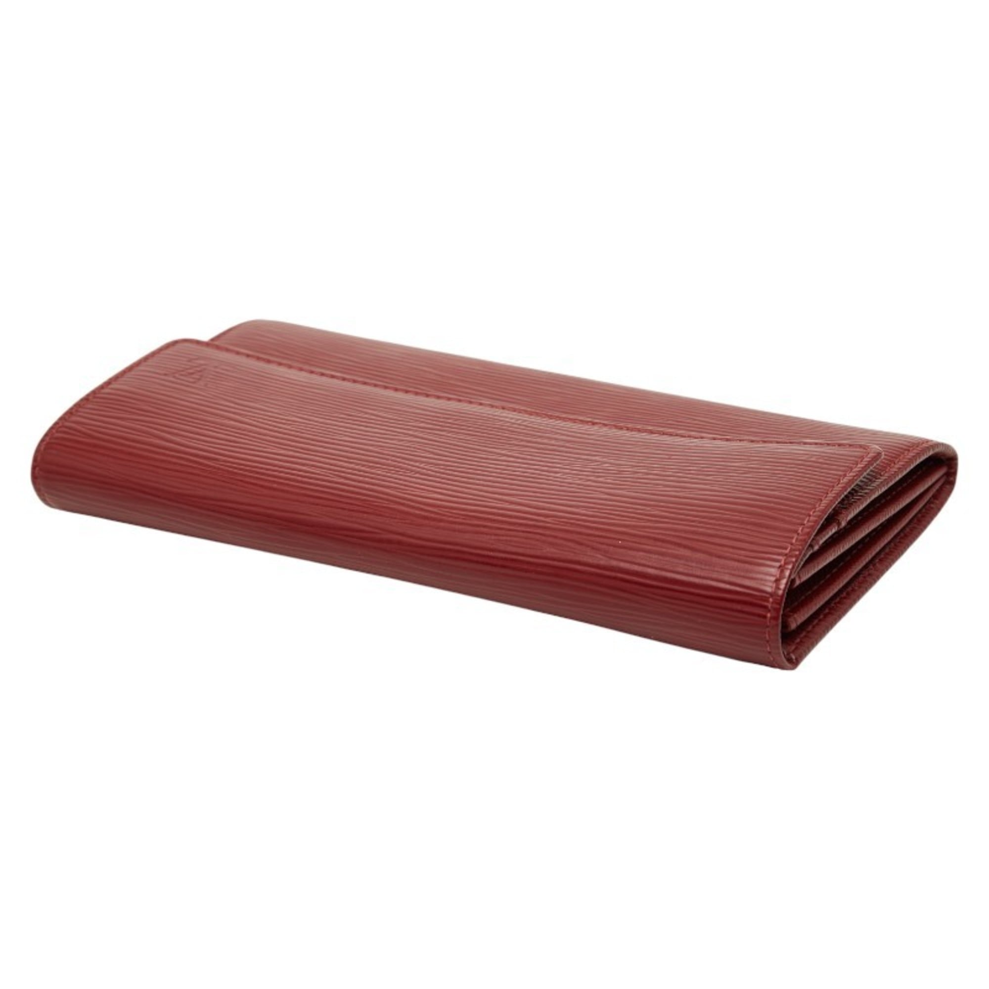 Louis Vuitton Red Color Cuir Ombre Leather Wallet (Bi-Fold) (Pre-Owned)