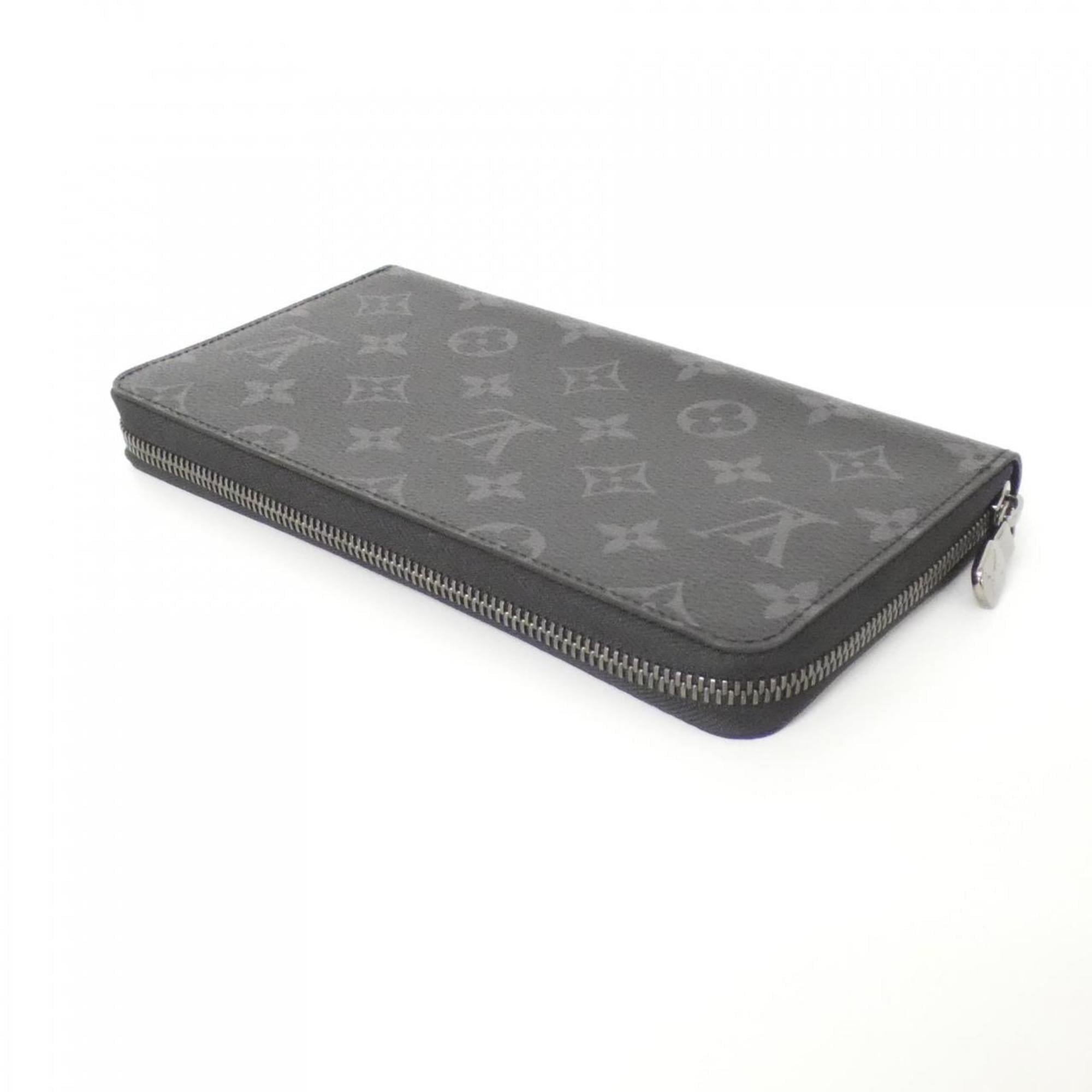 Louis Vuitton Black Coated Canvas Long Wallet (Bi-Fold) (Pre-Owned)