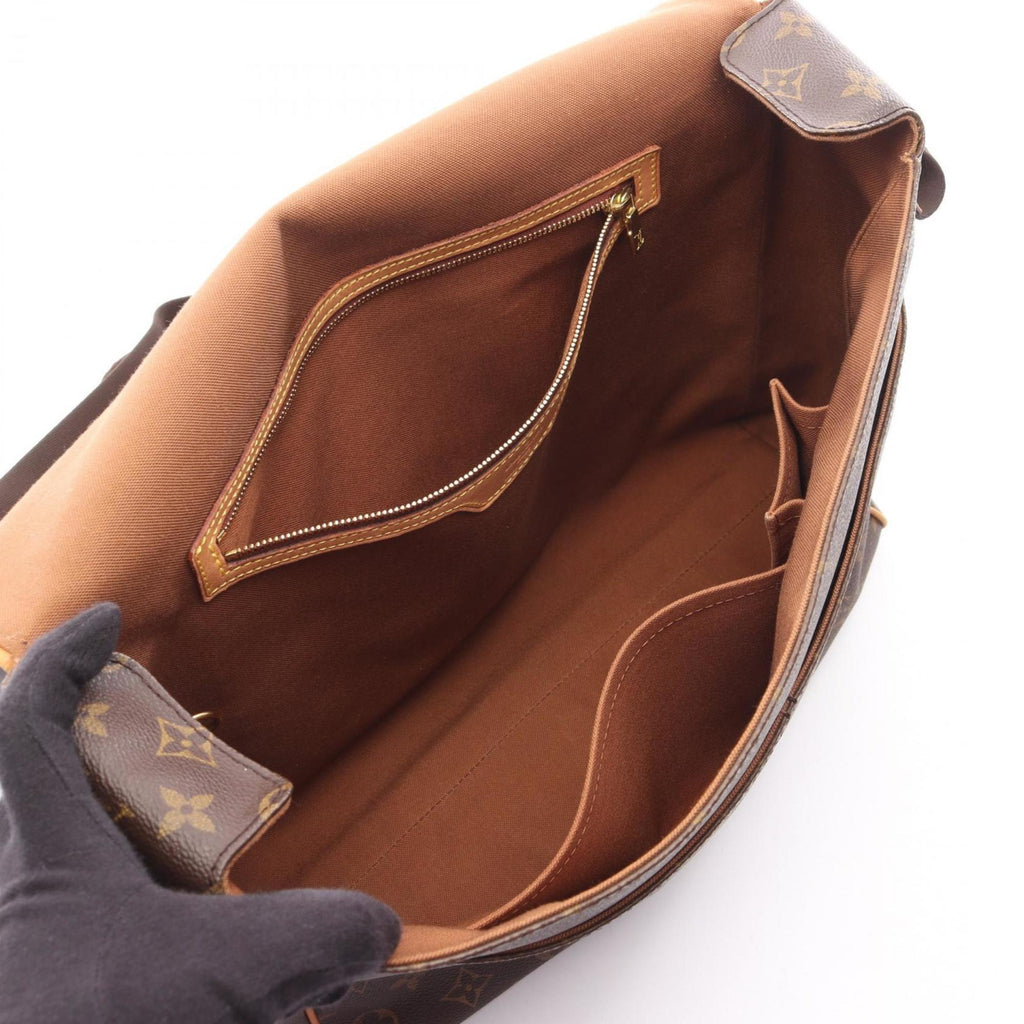 Louis Vuitton Brown Coated Canvas Leather Shoulder Bag (Pre-Owned)