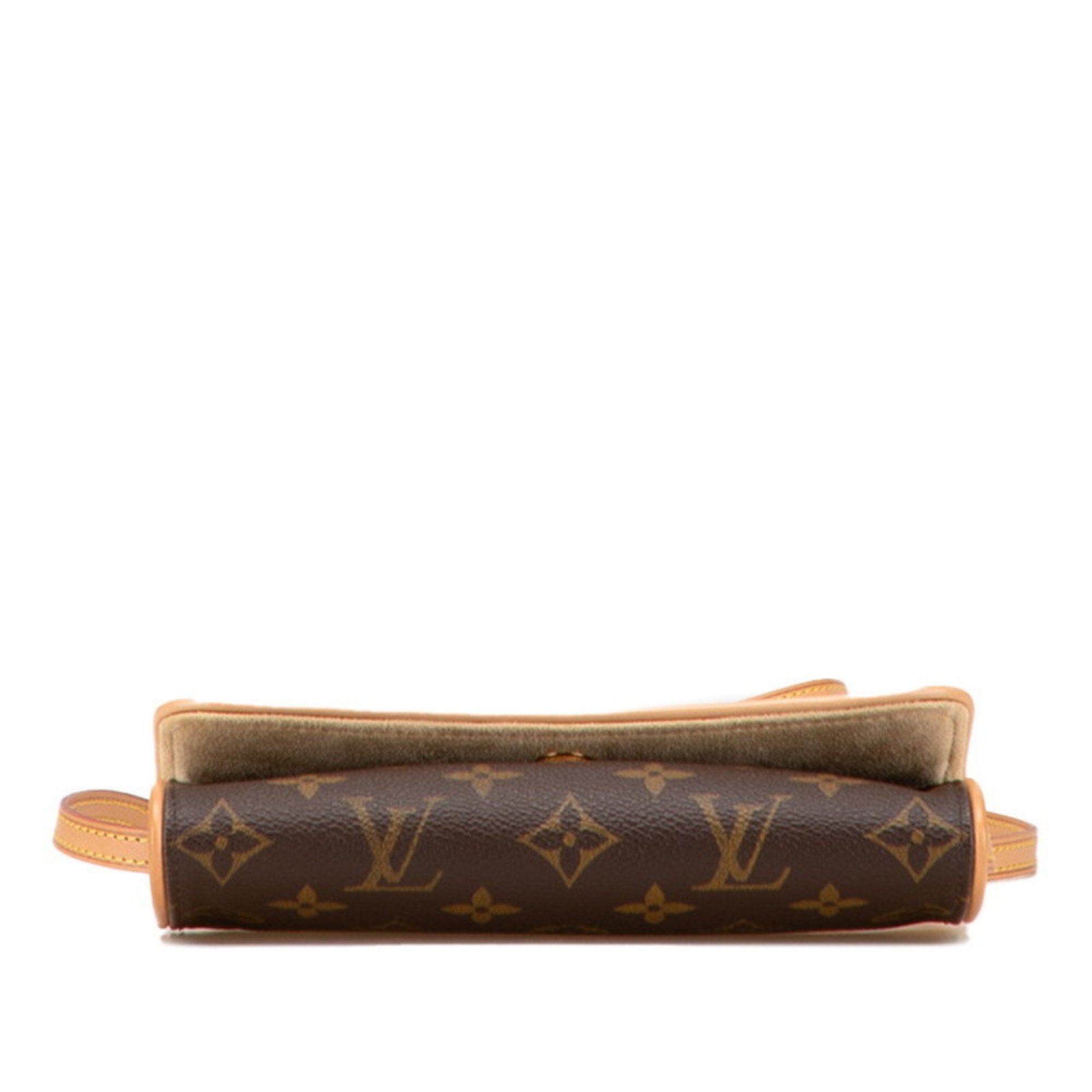 Louis Vuitton Monogram Brown Pvc Leather Pochette Shoulder Bag (Pre-Owned)