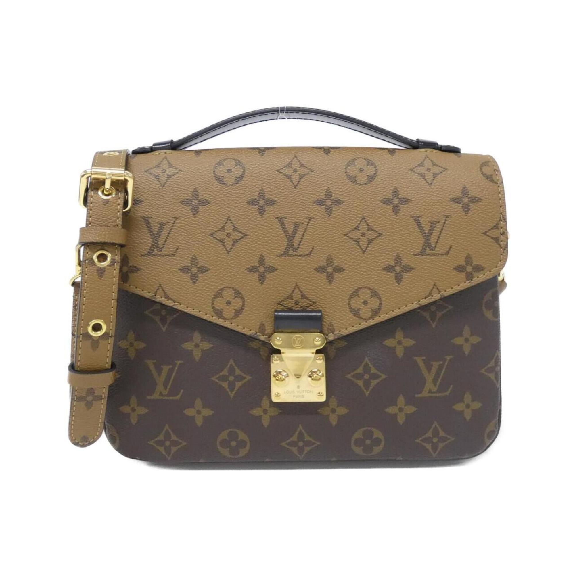 Louis Vuitton Marron Coated Canvas Handbag Pochette (Pre-Owned)