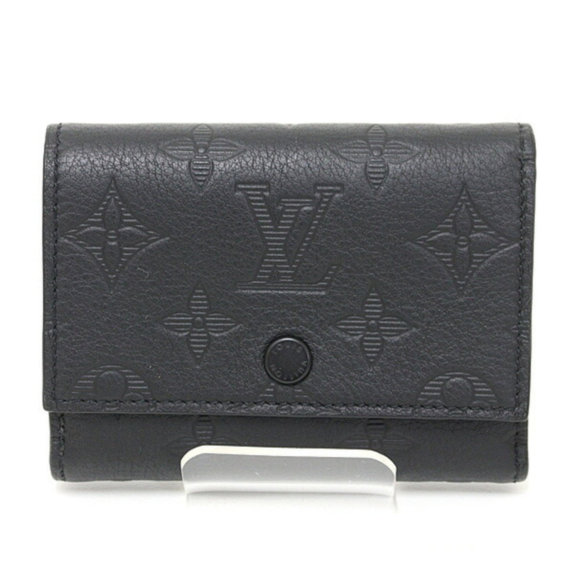 Louis Vuitton Monogram Shadow Black Monogram Shadow Wallet (Tri-Fold) (Pre-Owned)