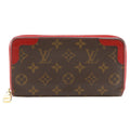 Louis Vuitton Brown Cerise Red Color Monogram Canvas Long Wallet (Bi-Fold) (Pre-Owned)