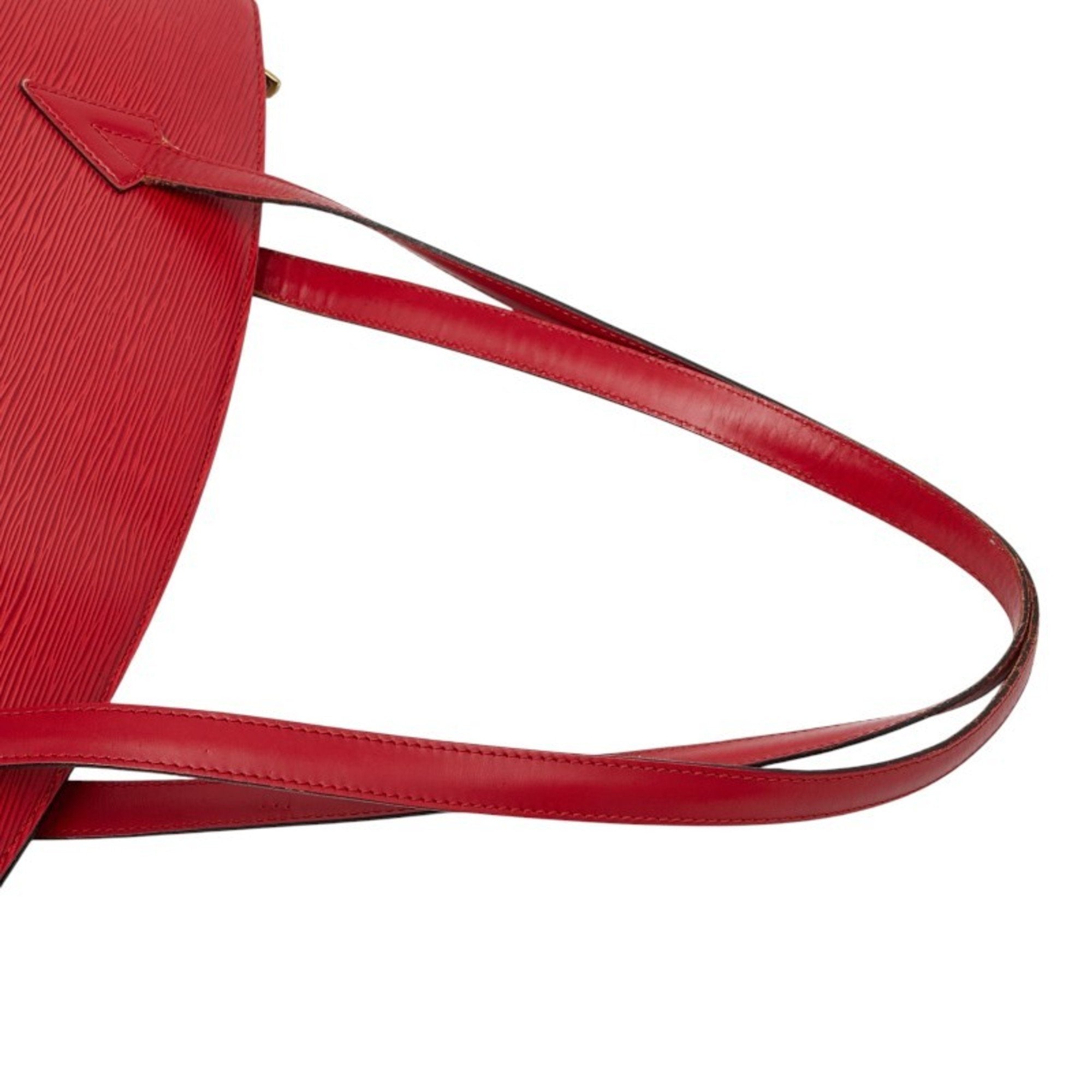 Louis Vuitton Castilian Red Leather Shoulder Bag Tote Bag (Pre-Owned)