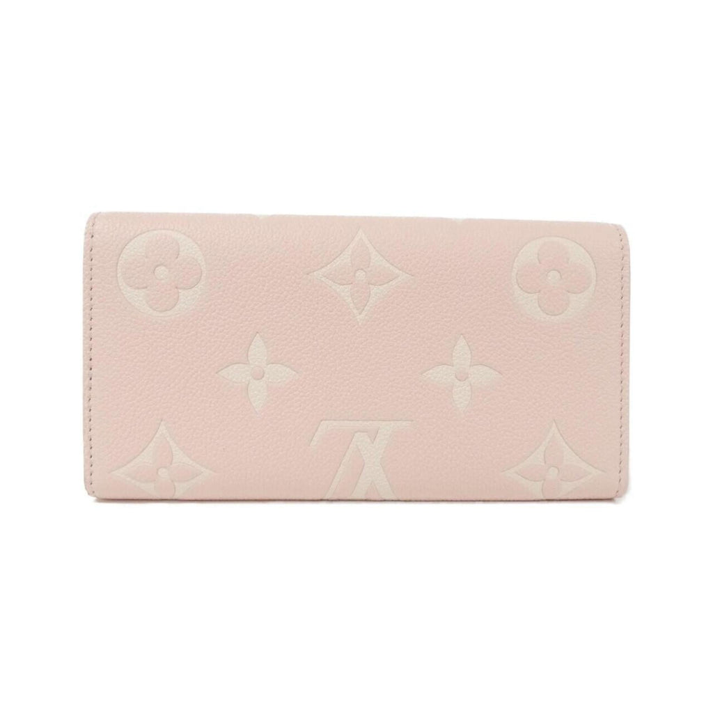 Louis Vuitton Monogram Empreinte Blanc Rose Leather Long Wallet (Bi-Fold) (Pre-Owned)