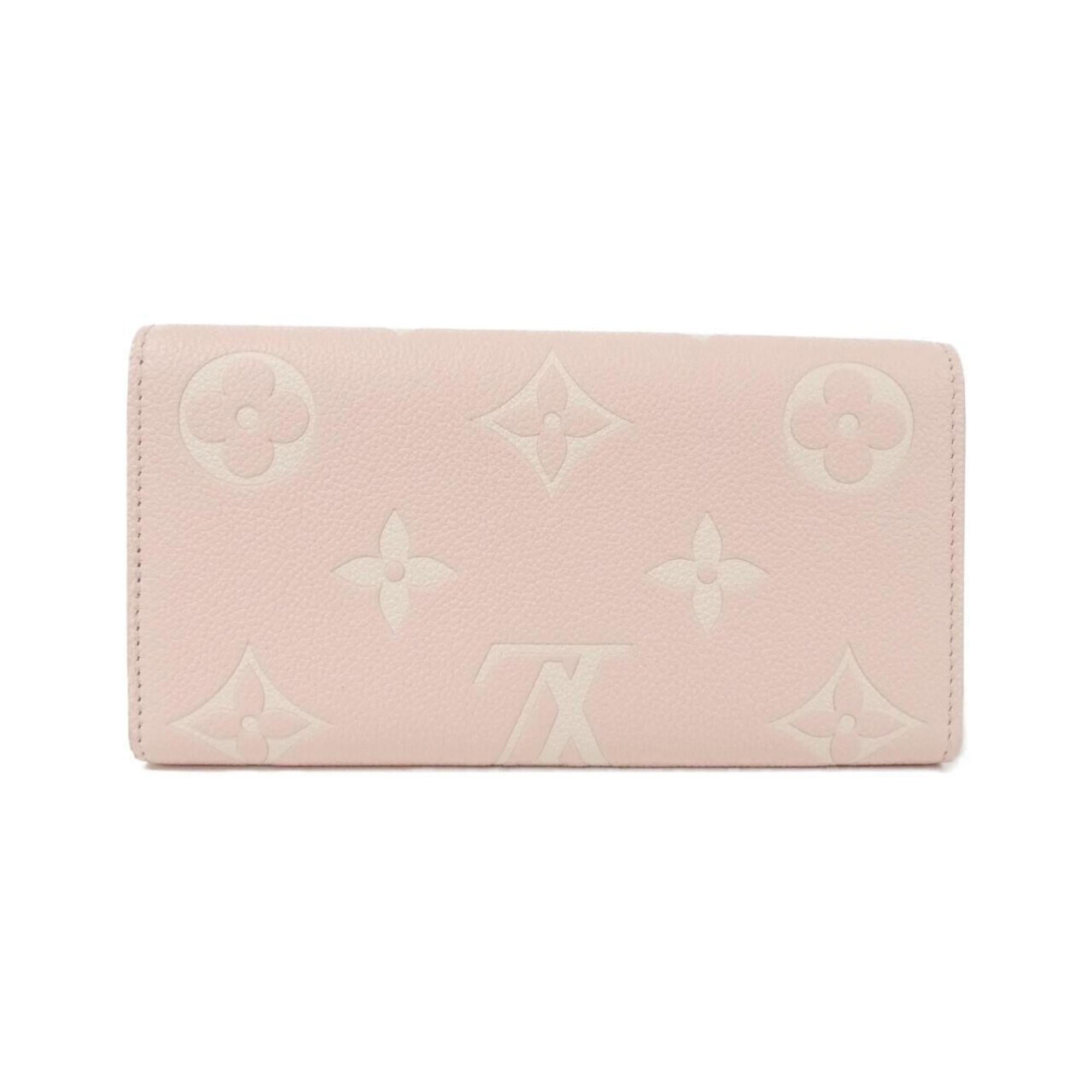 Louis Vuitton Monogram Empreinte Blanc Rose Leather Long Wallet (Bi-Fold) (Pre-Owned)
