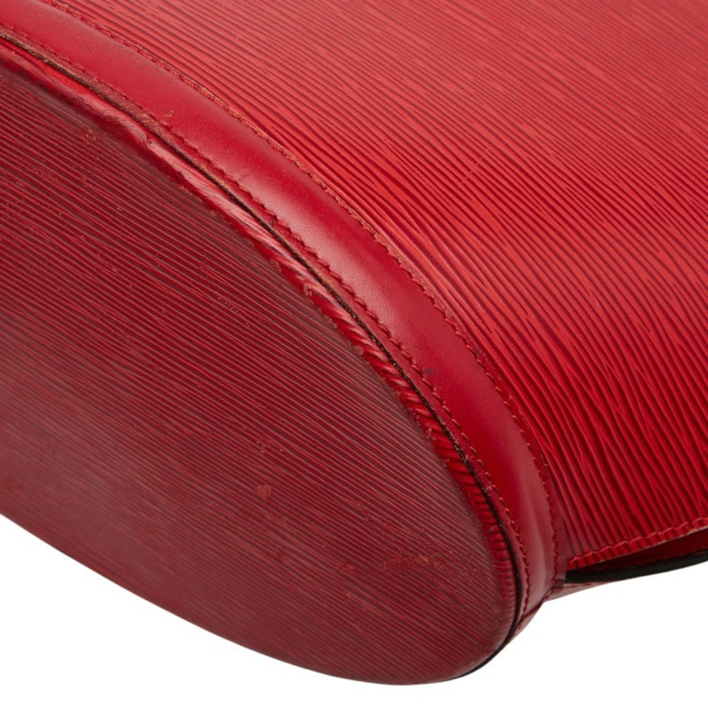 Louis Vuitton Castilian Red Leather Shoulder Bag Tote Bag (Pre-Owned)