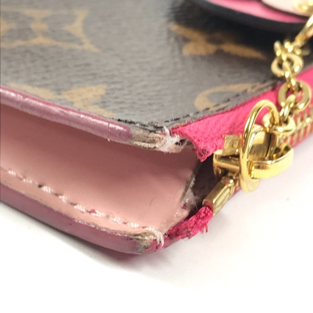 Louis Vuitton Brown Monogram Pink Monogram Coin Purse/Coin Case (Pre-Owned)