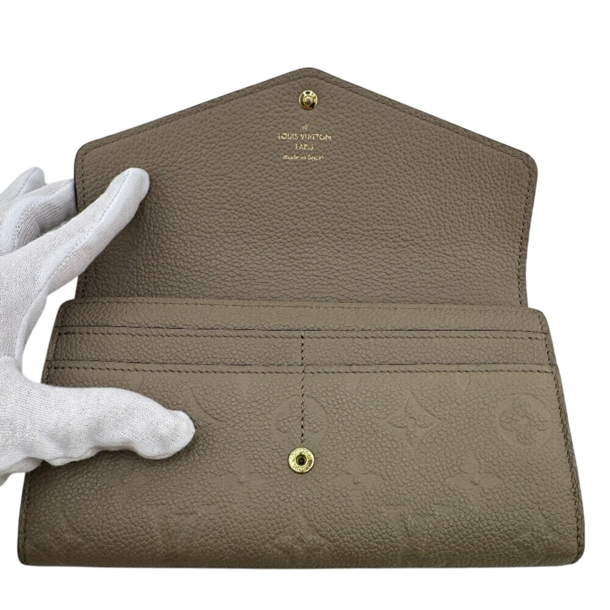Louis Vuitton Beige Galle Monogram Empreinte Leather Long Wallet (Bi-Fold) (Pre-Owned)