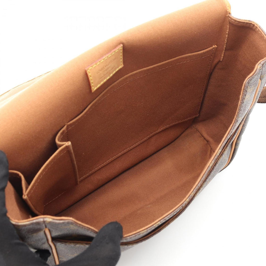 Louis Vuitton Brown Coated Canvas Leather Shoulder Bag (Pre-Owned)