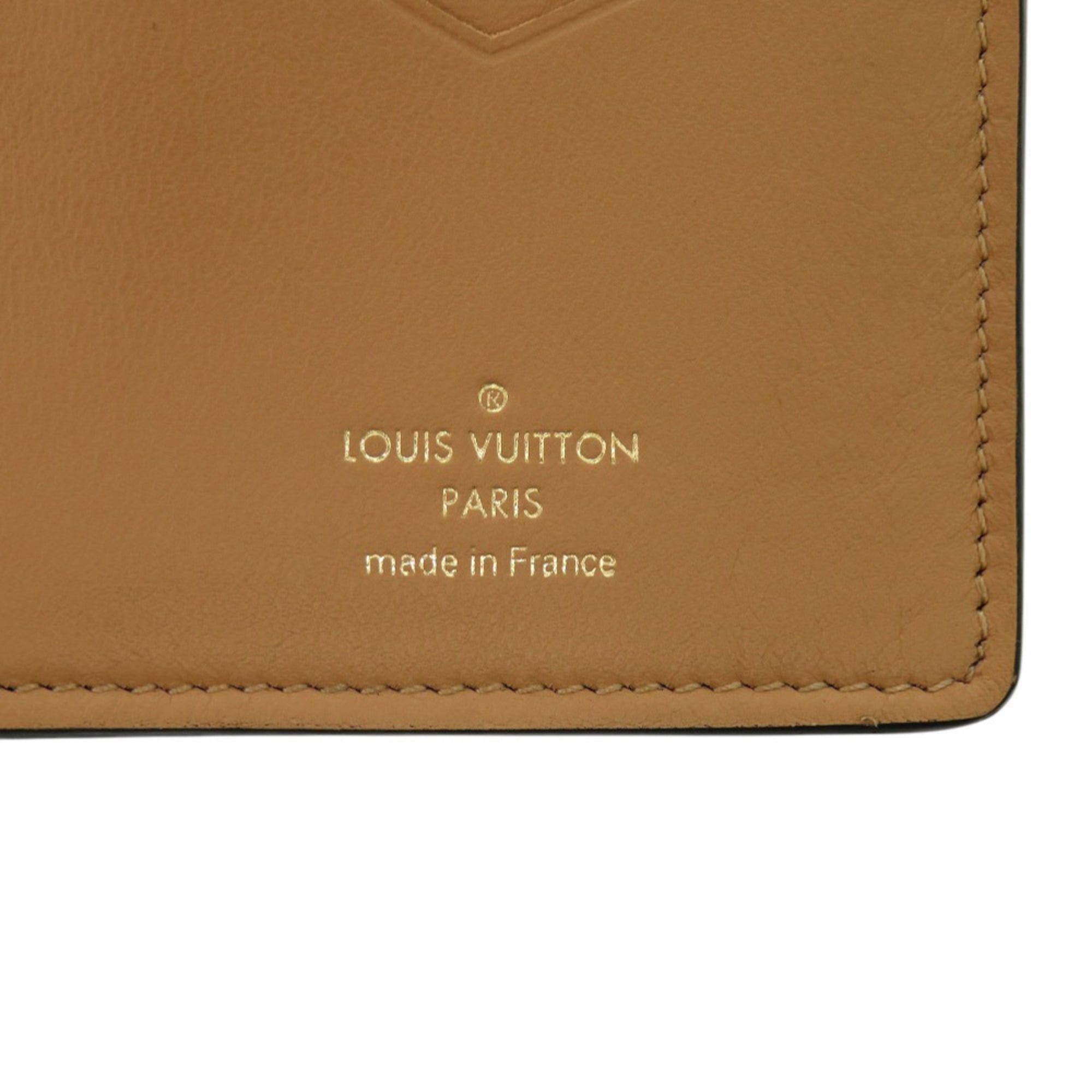 Louis Vuitton Black Noir Leather Long Wallet (Bi-Fold) (Pre-Owned)