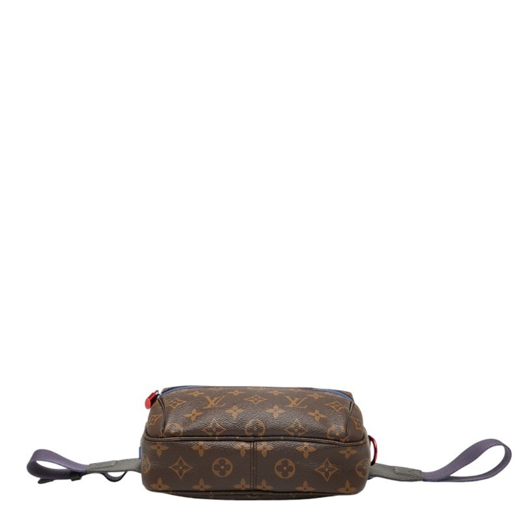 Louis Vuitton Monogram Brown Pvc Leather Sling Bag (Pre-Owned)
