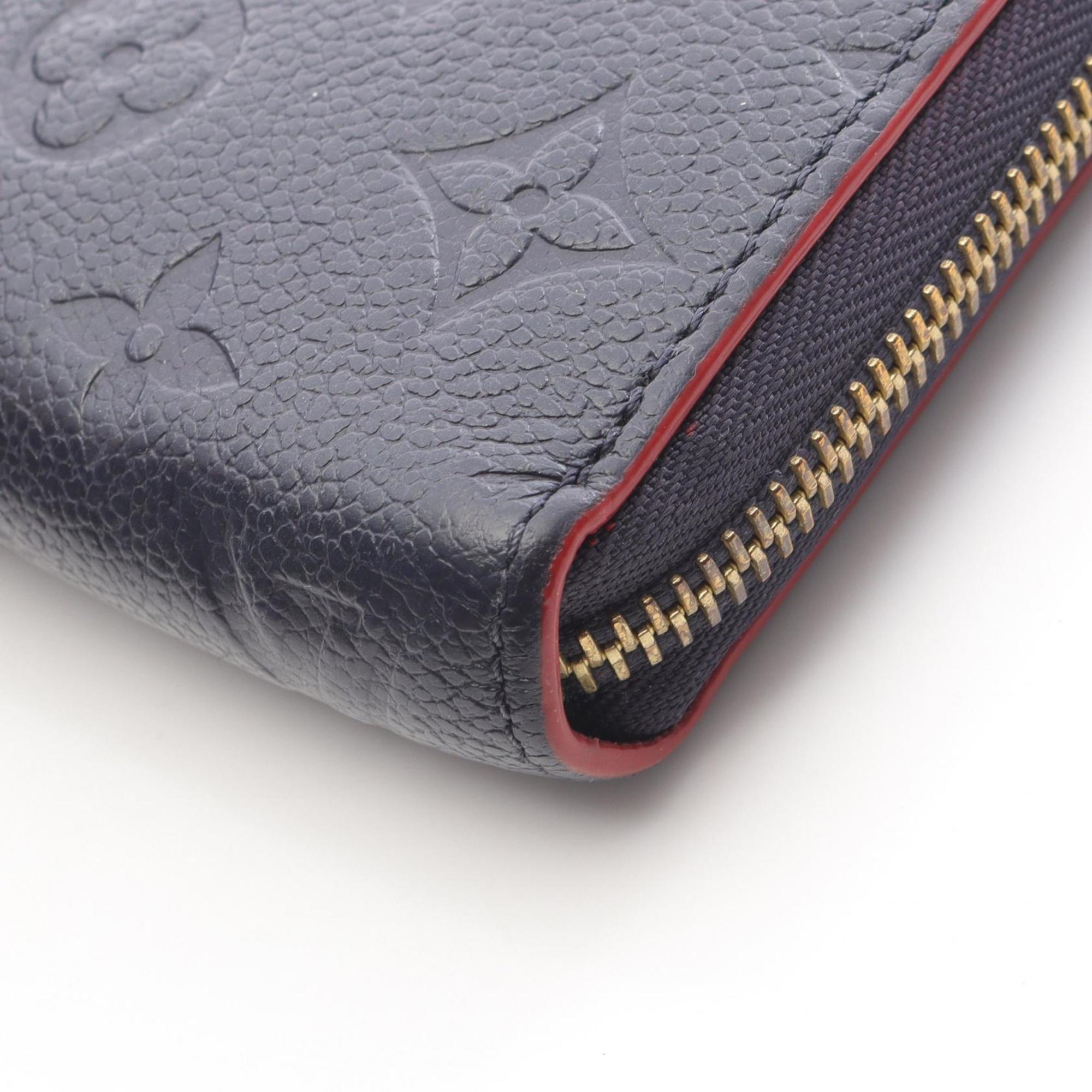 Louis Vuitton Monogram Navy Red Color Monogram Empreinte Long Wallet (Bi-Fold) (Pre-Owned)
