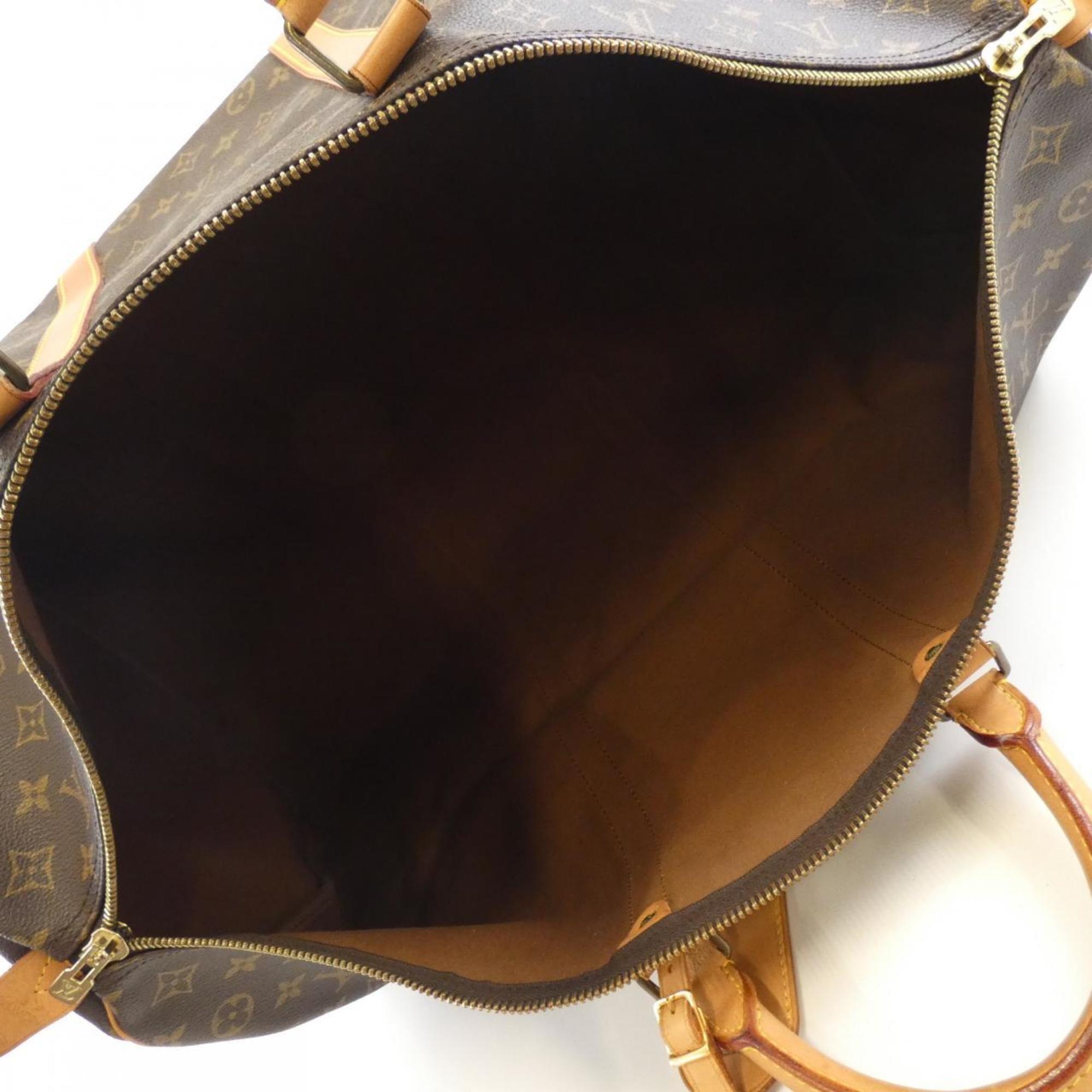 Louis Vuitton Marron Coated Canvas Boston Bag (Pre-Owned)