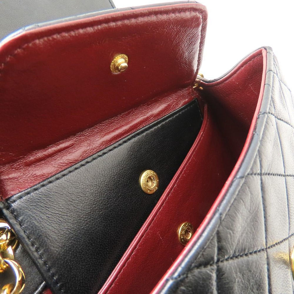 Vintage CC Chain Flap Bag Quilted Lambskin Small