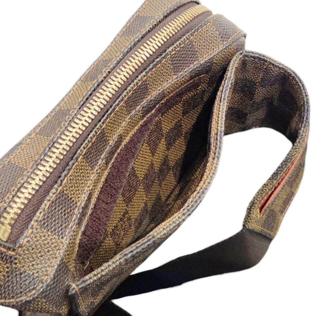 Louis Vuitton Brown Damier Canvas Shoulder Bag Sling Bag (Pre-Owned)