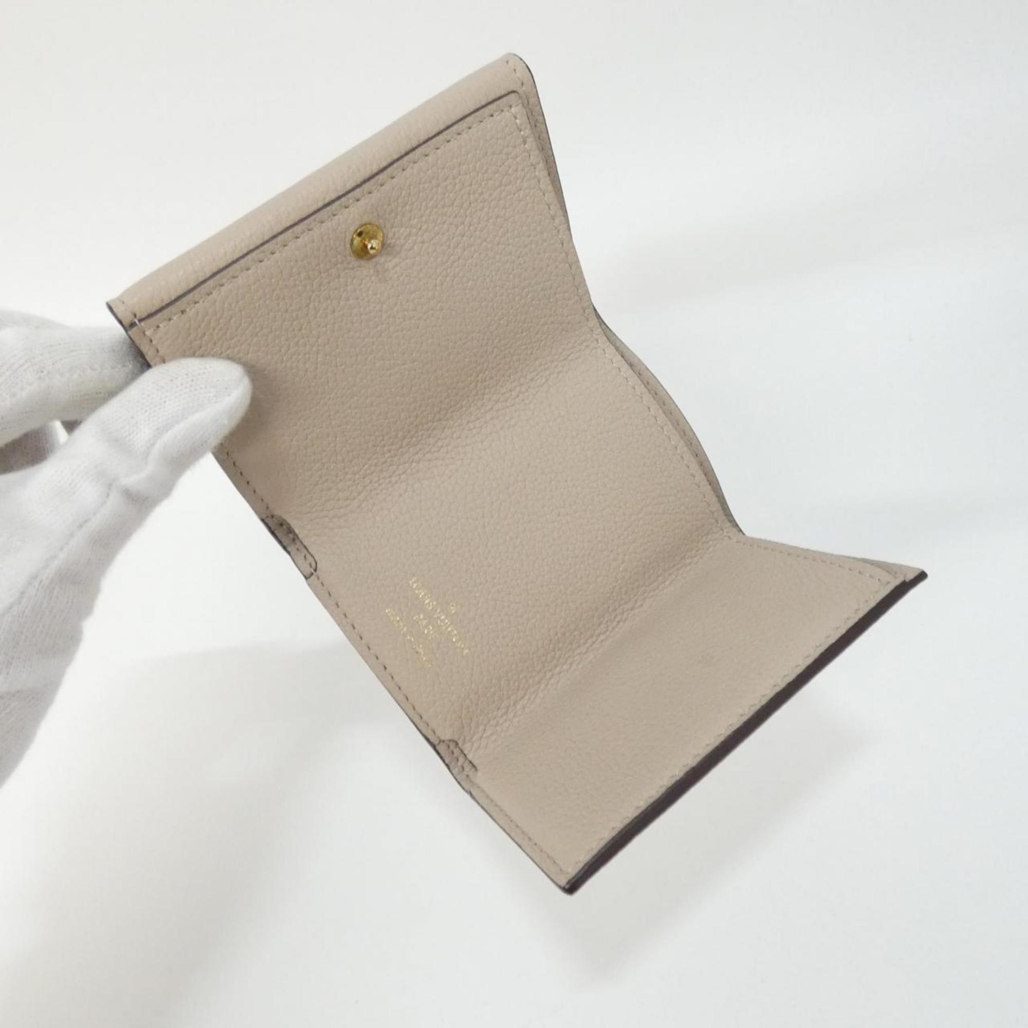Louis Vuitton Grayish Leather Wallet (Tri-Fold) (Pre-Owned)