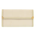 Louis Vuitton White Leather Long Wallet (Tri-Fold) (Pre-Owned)
