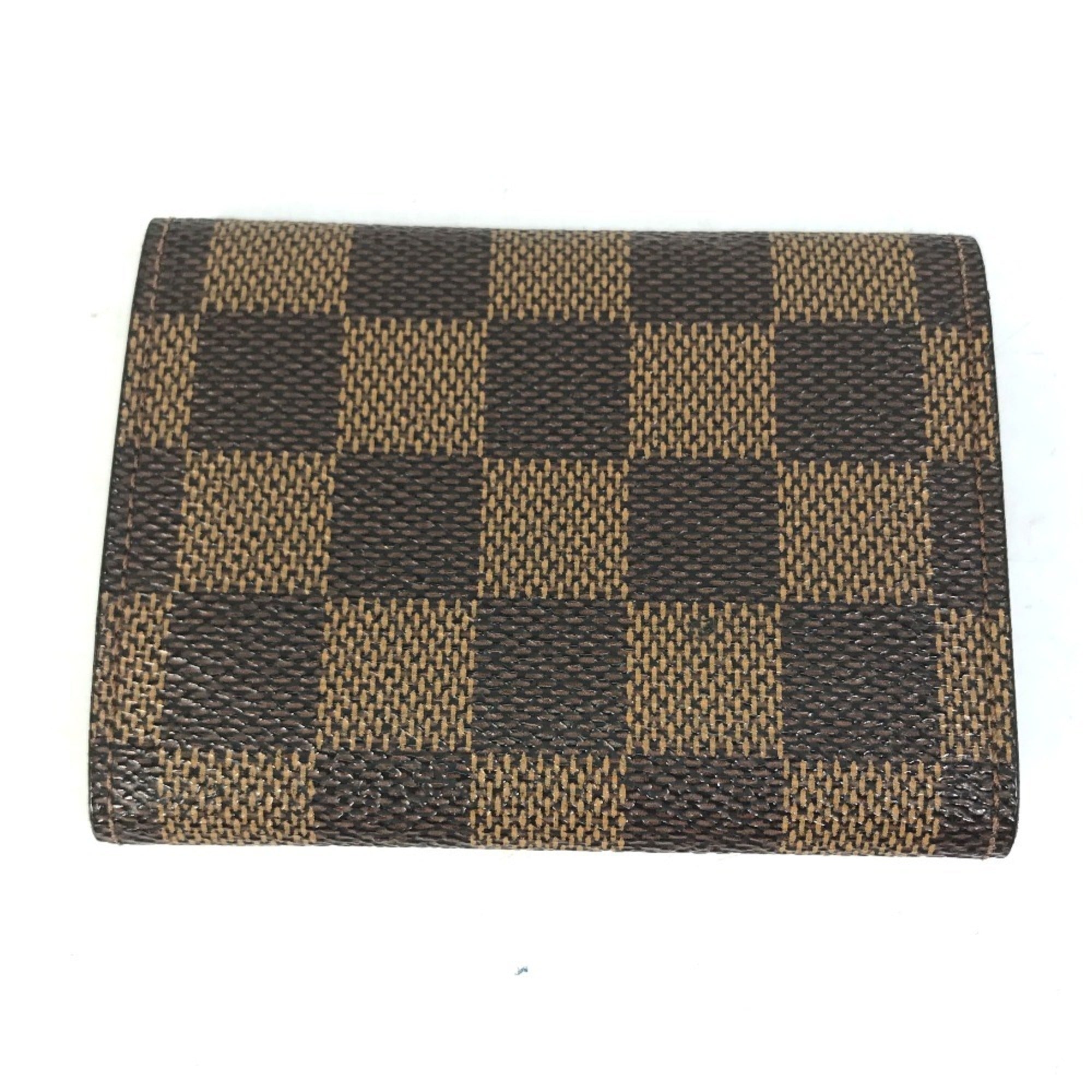 Louis Vuitton Brown Damier Canvas Ebene Damier Canvas Coin Purse/Coin Case (Pre-Owned)