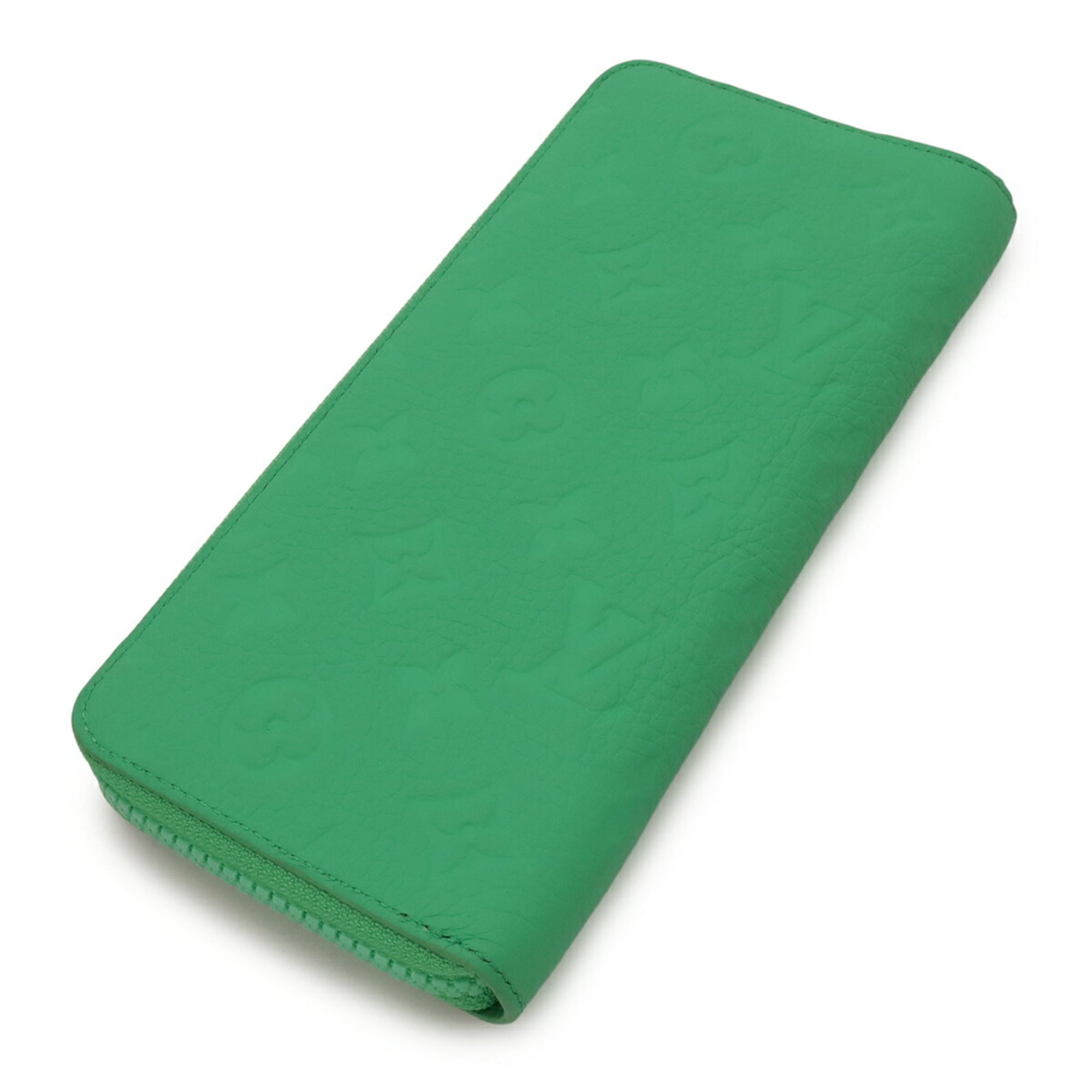 Louis Vuitton Green Vert Leather Long Wallet (Bi-Fold) (Pre-Owned)