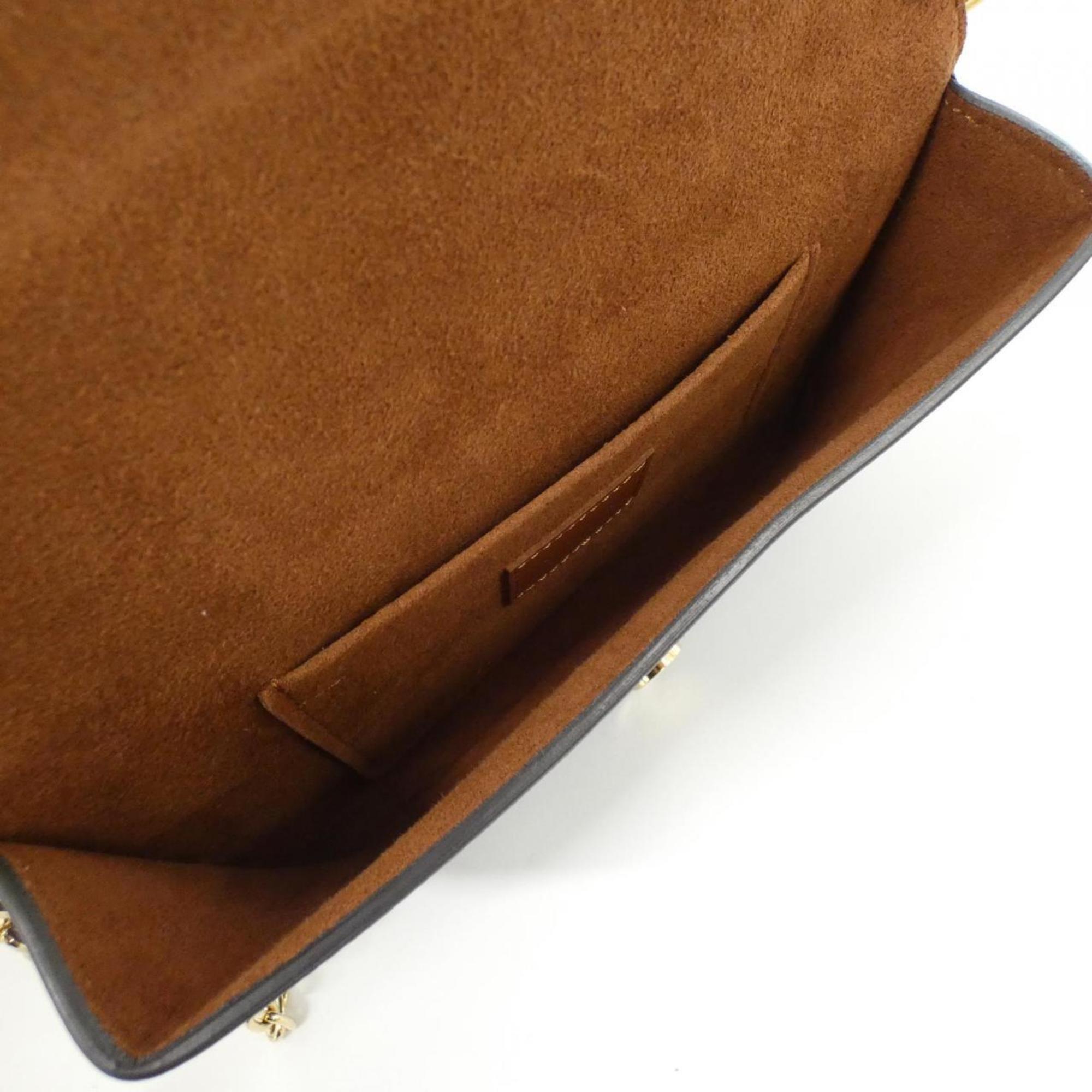 Louis Vuitton Caramel Marron Coated Canvas Leather Shoulder Bag (Pre-Owned)