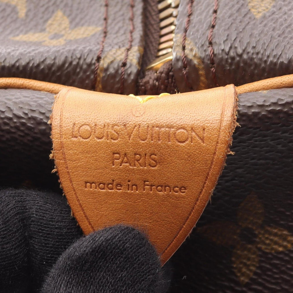 Louis Vuitton Brown Monogram Coated Canvas Leather Boston Bag (Pre-Owned)