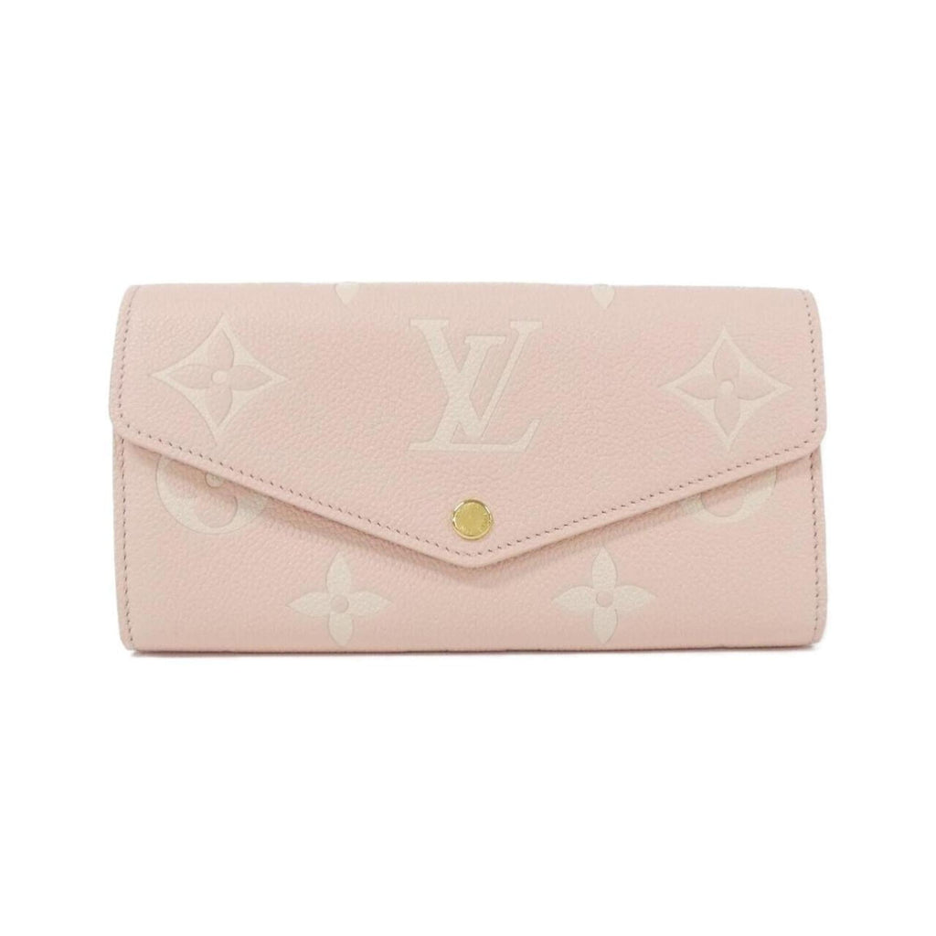 Louis Vuitton Monogram Empreinte Blanc Rose Leather Long Wallet (Bi-Fold) (Pre-Owned)