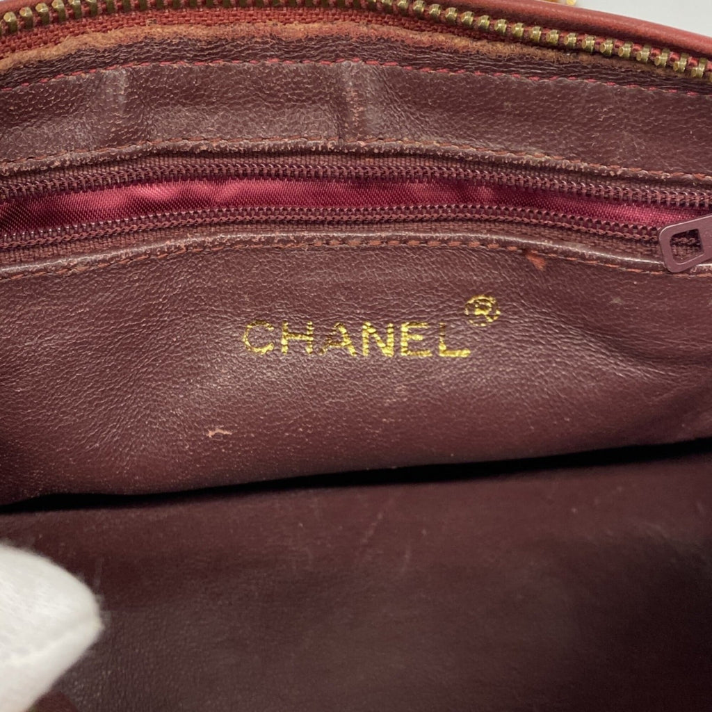 Vintage Diamond CC Barrel Bag Quilted Leather Mini