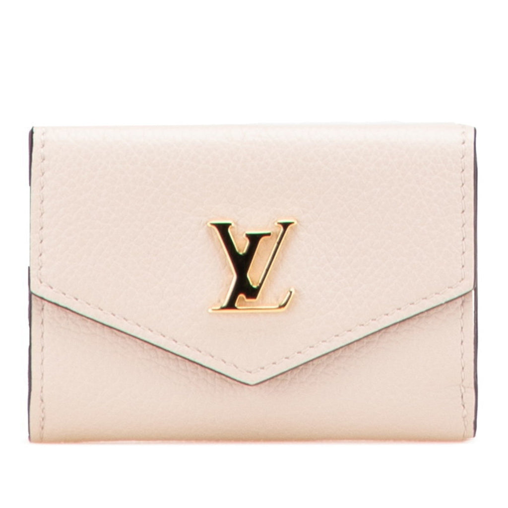 Louis Vuitton Grayish Leather Wallet (Tri-Fold) (Pre-Owned)