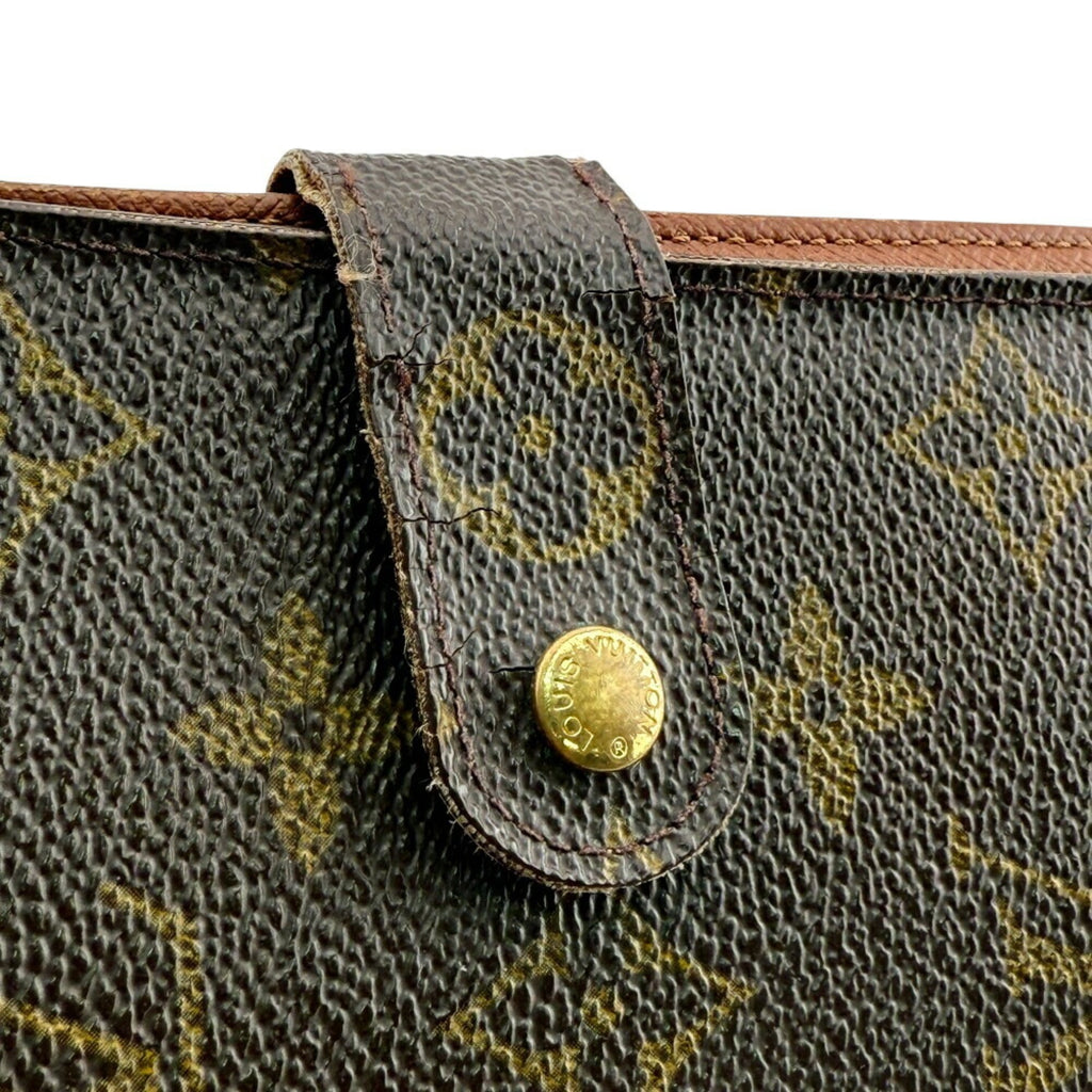 Louis Vuitton Brown Monogram Leather Wallet (Bi-Fold) (Pre-Owned)