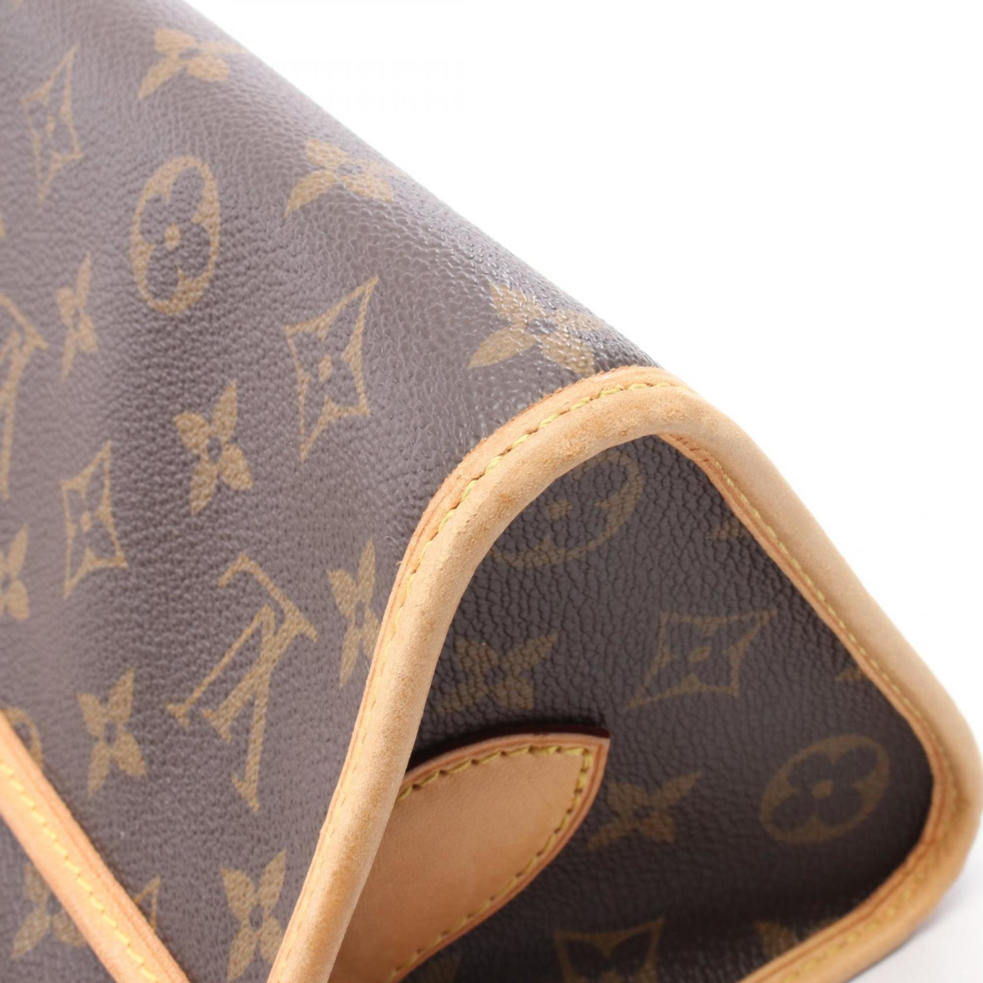 Louis Vuitton Brown Coated Canvas Leather Shoulder Bag (Pre-Owned)