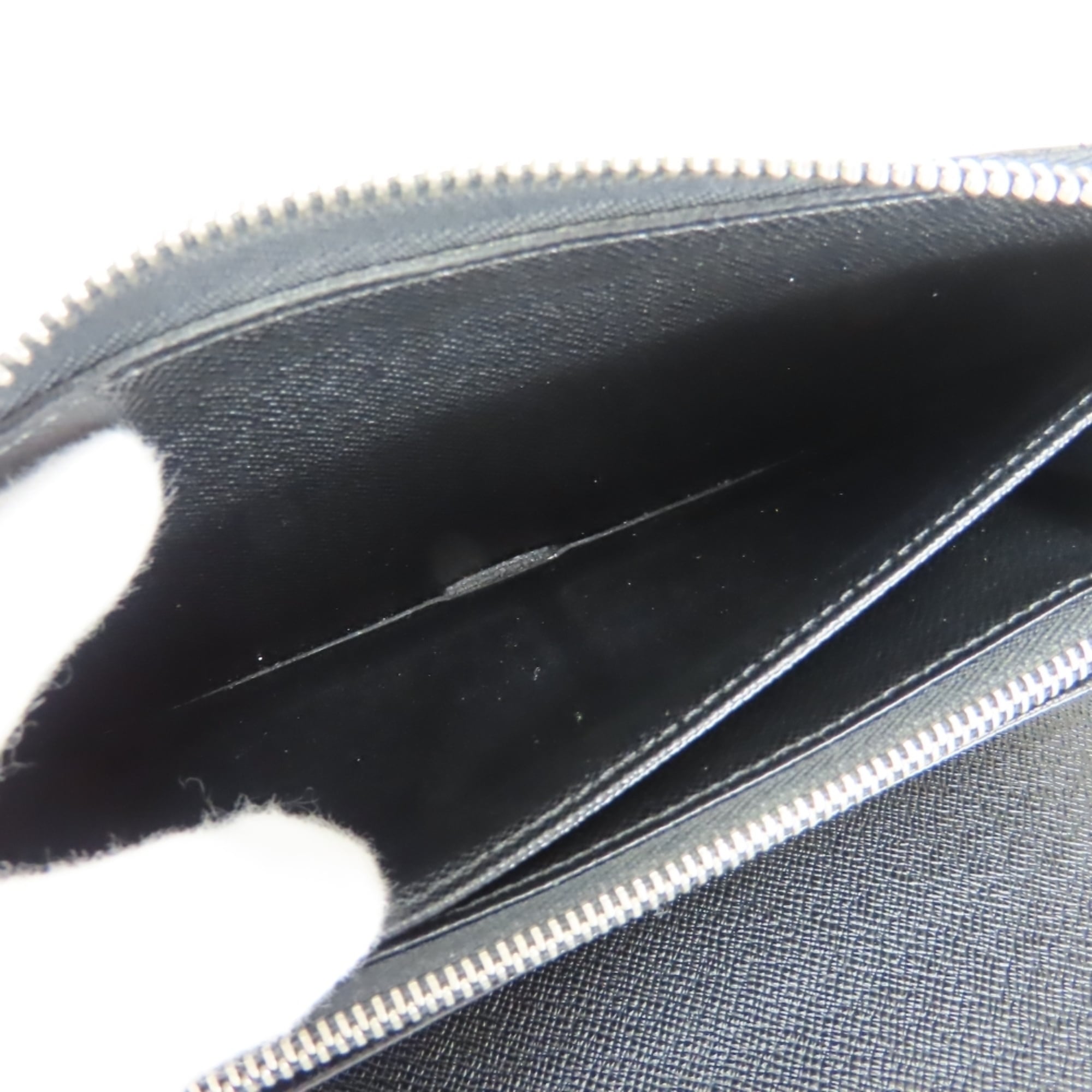 Louis Vuitton Black Gray Damier Graphite Leather Long Wallet (Bi-Fold) (Pre-Owned)