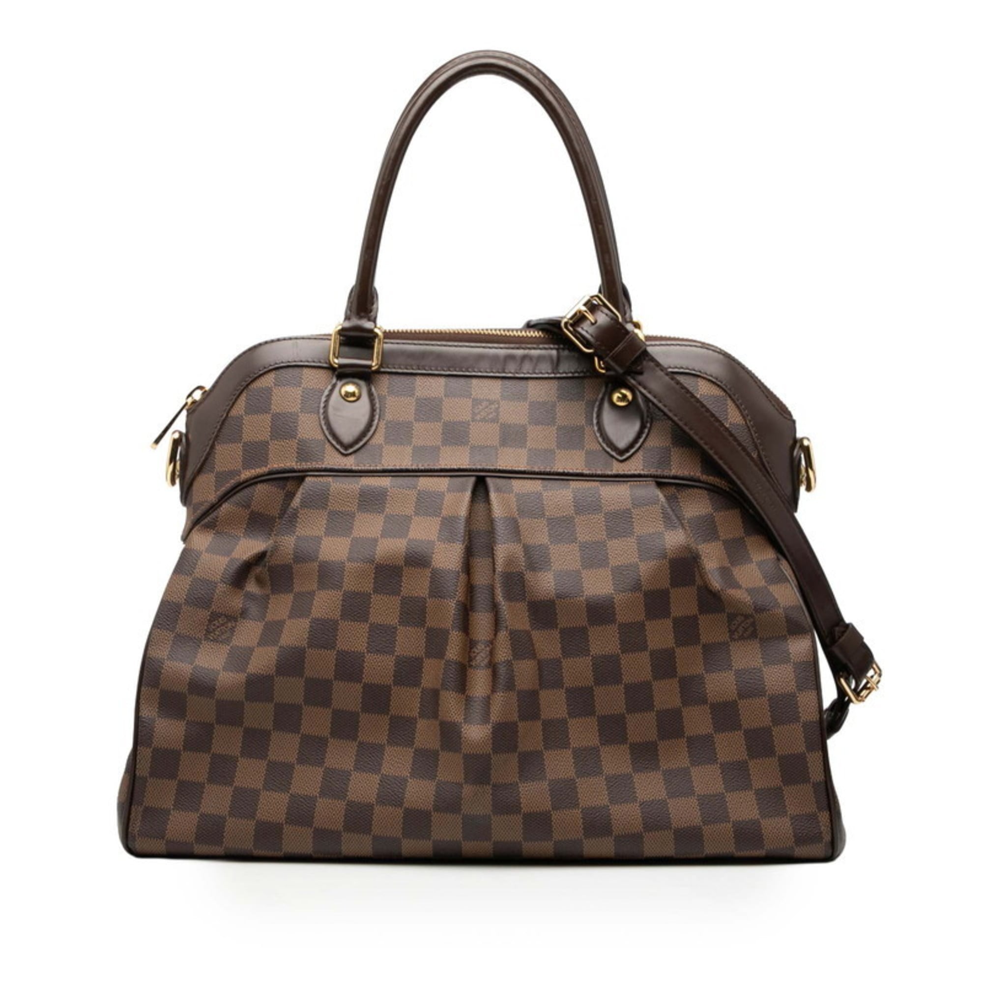 Louis Vuitton Brown Leather Pvc Handbag Shoulder Bag (Pre-Owned)