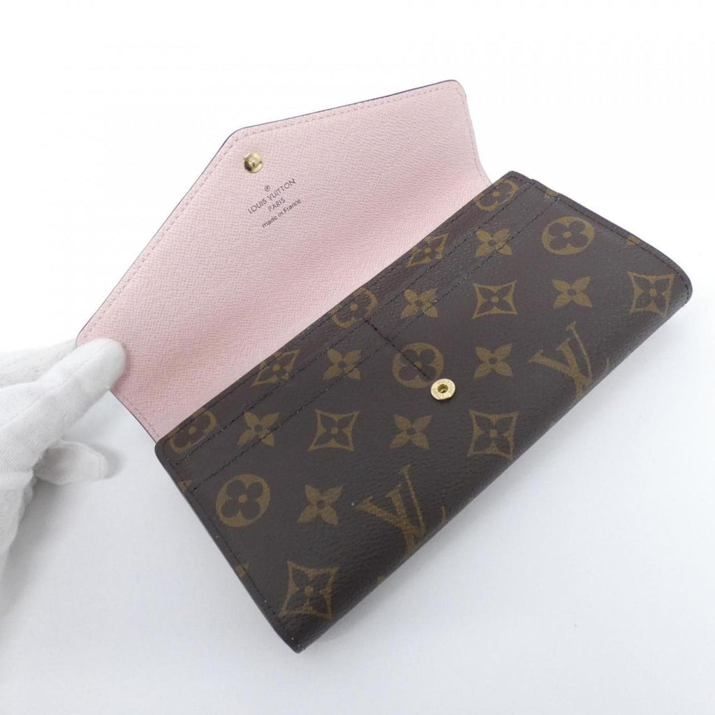 Louis Vuitton Brown Rose Ballerine Coated Canvas Long Wallet (Tri-Fold) (Pre-Owned)
