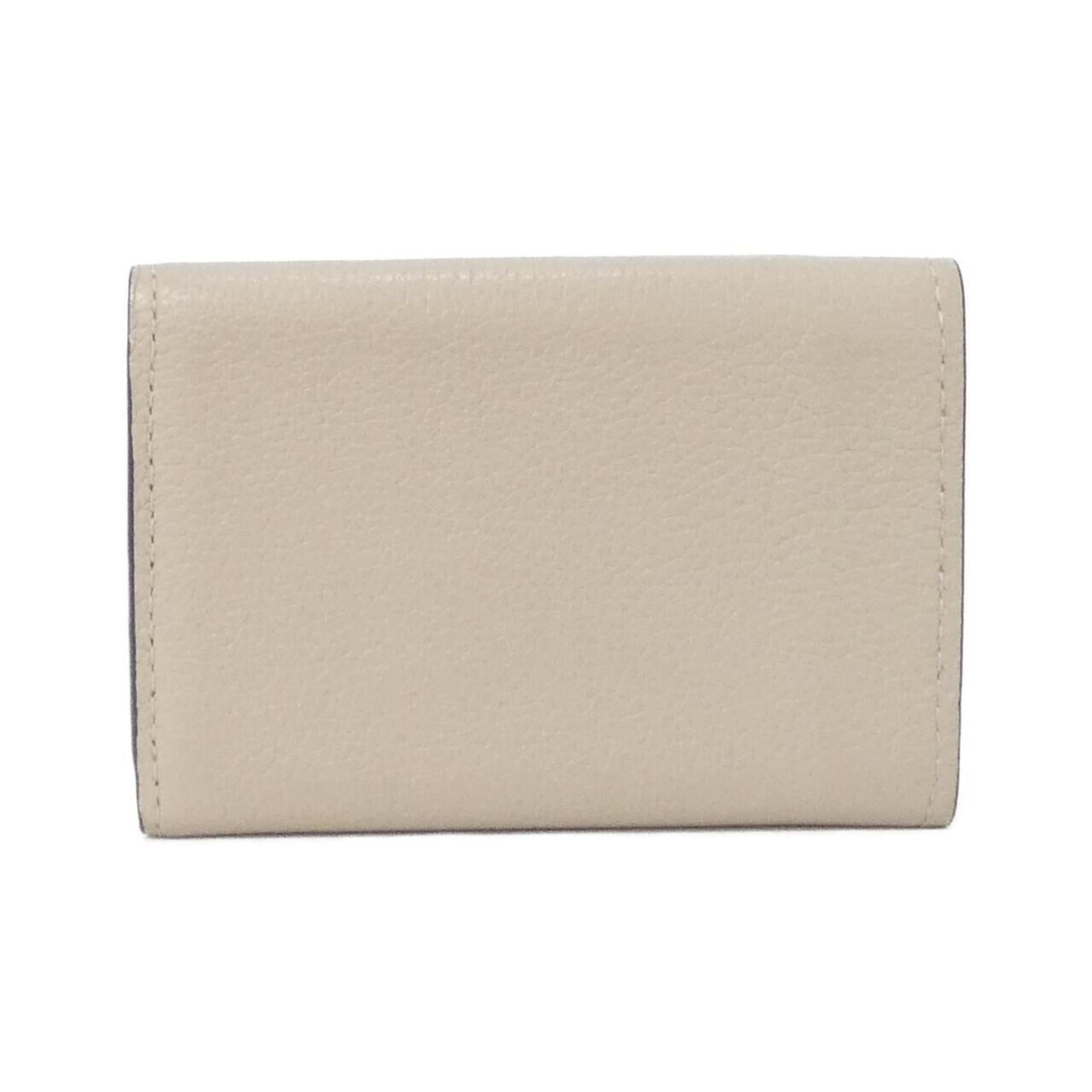 Louis Vuitton Grayish Leather Wallet (Tri-Fold) (Pre-Owned)