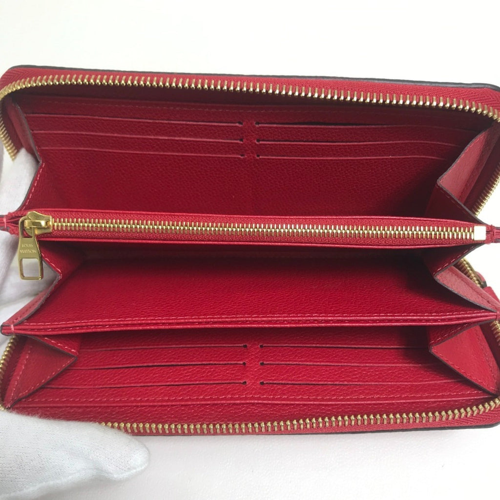 Louis Vuitton Monogram Empreinte Cherry Red Color Monogram Empreinte Long Wallet (Bi-Fold) (Pre-Owned)