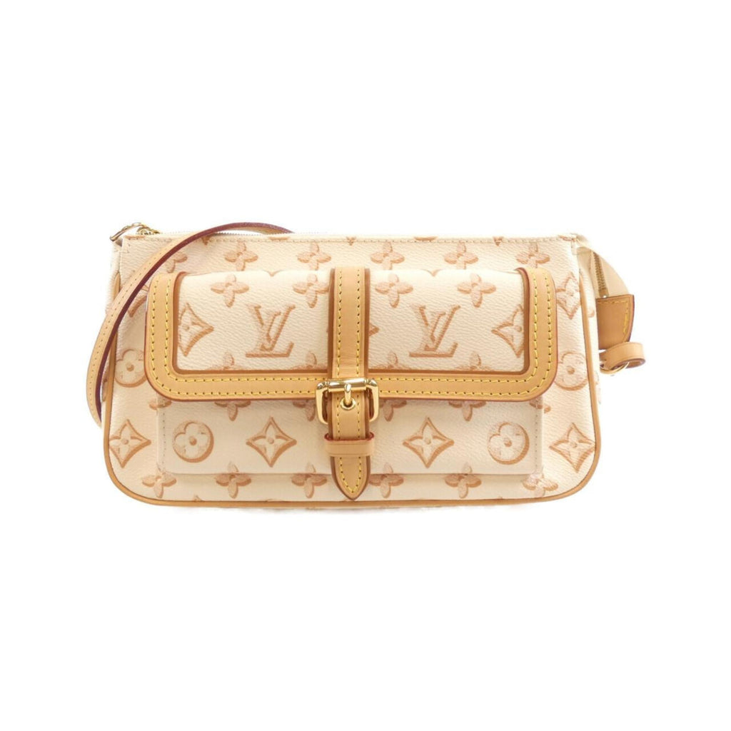 Louis Vuitton Beige Coated Canvas Pochette Shoulder Bag (Pre-Owned)