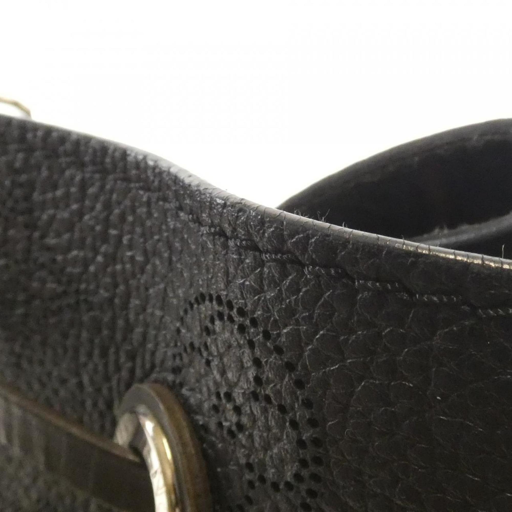 Louis Vuitton Black Leather Shoulder Bag (Pre-Owned)
