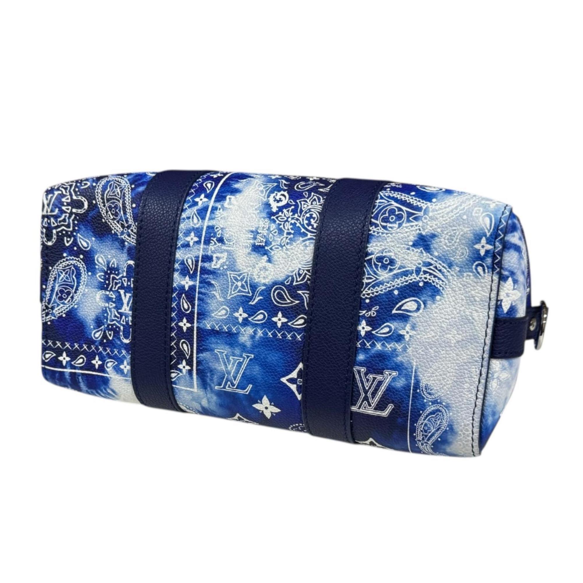 Louis Vuitton Blue White Monogram Shoulder Bag (Pre-Owned)