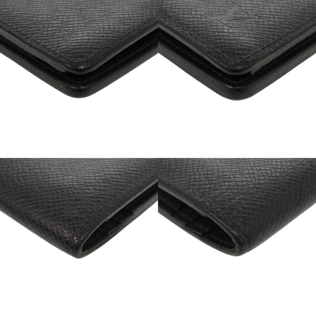 Louis Vuitton Navy Taiga Leather Long Wallet (Bi-Fold) (Pre-Owned)