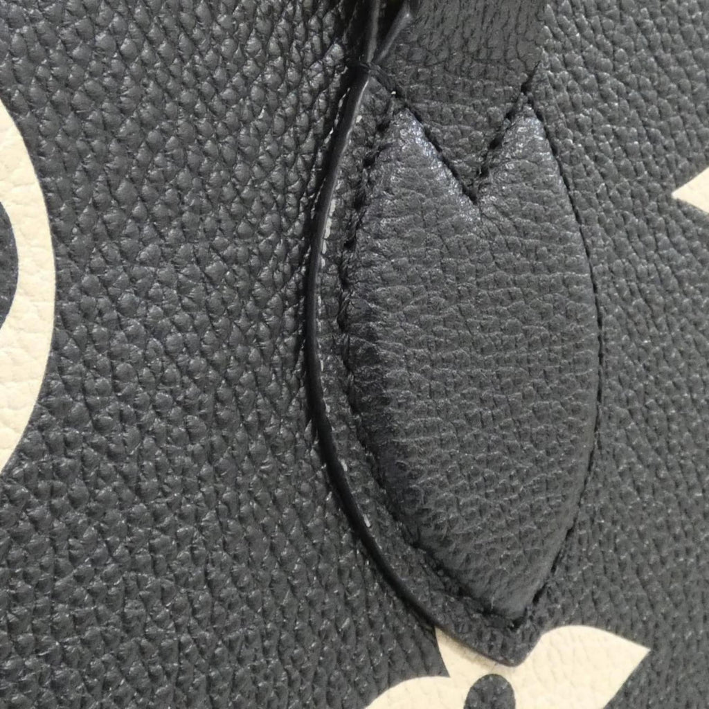 Louis Vuitton Beige Bicolor Black Leather Handbag (Pre-Owned)