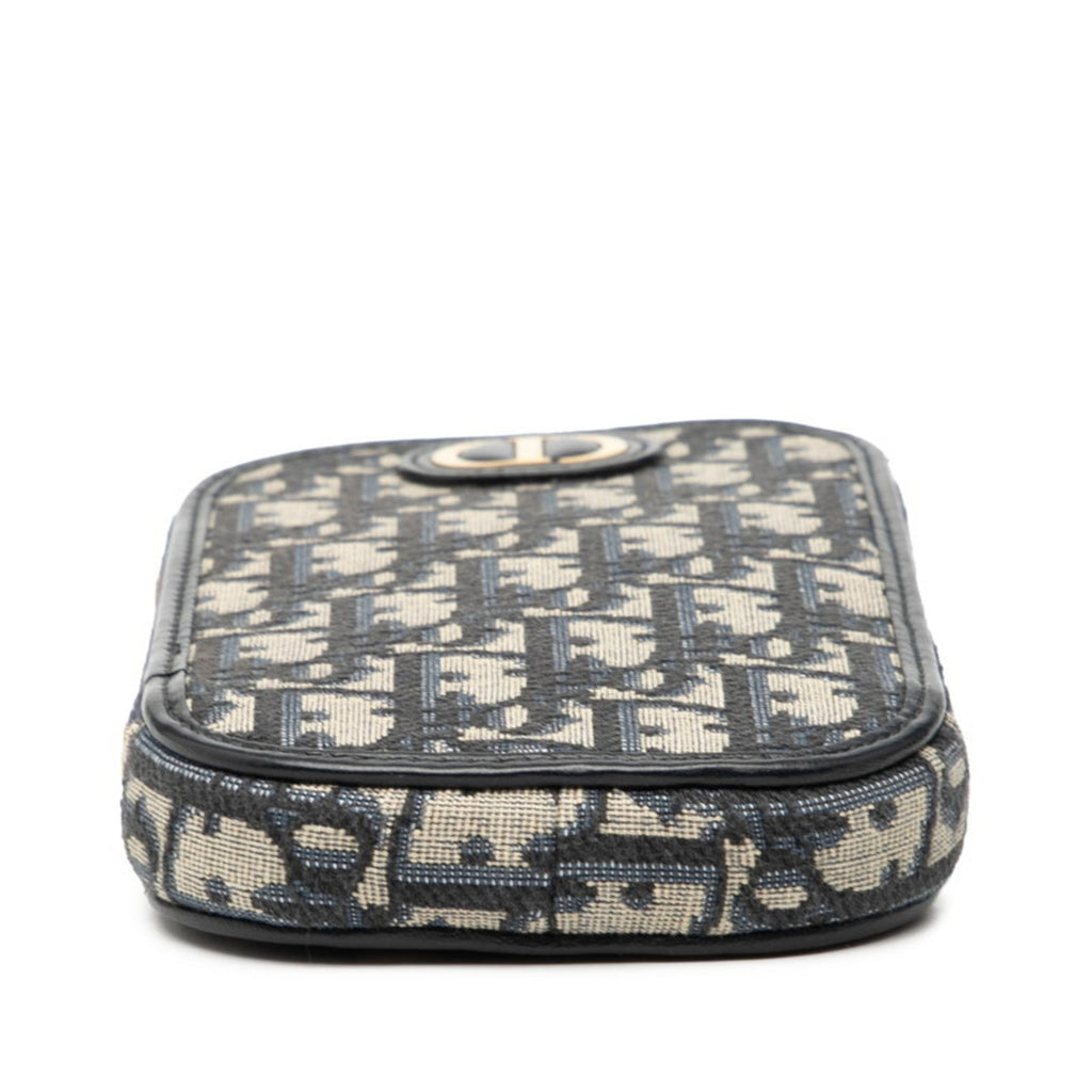 30 Montaigne Phone Holder on Chain Oblique Canvas